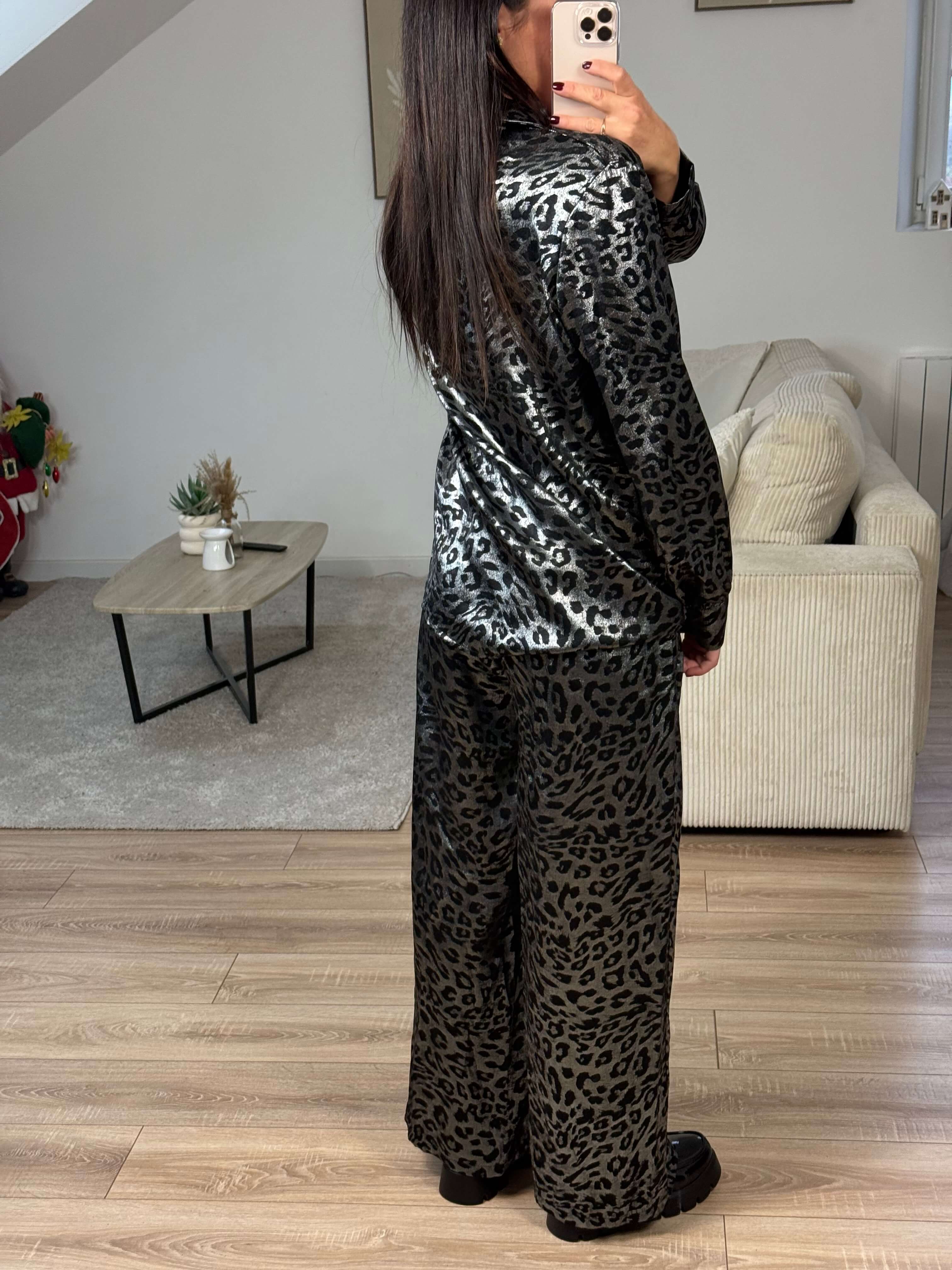Ensemble métallisé leopard - Loïs