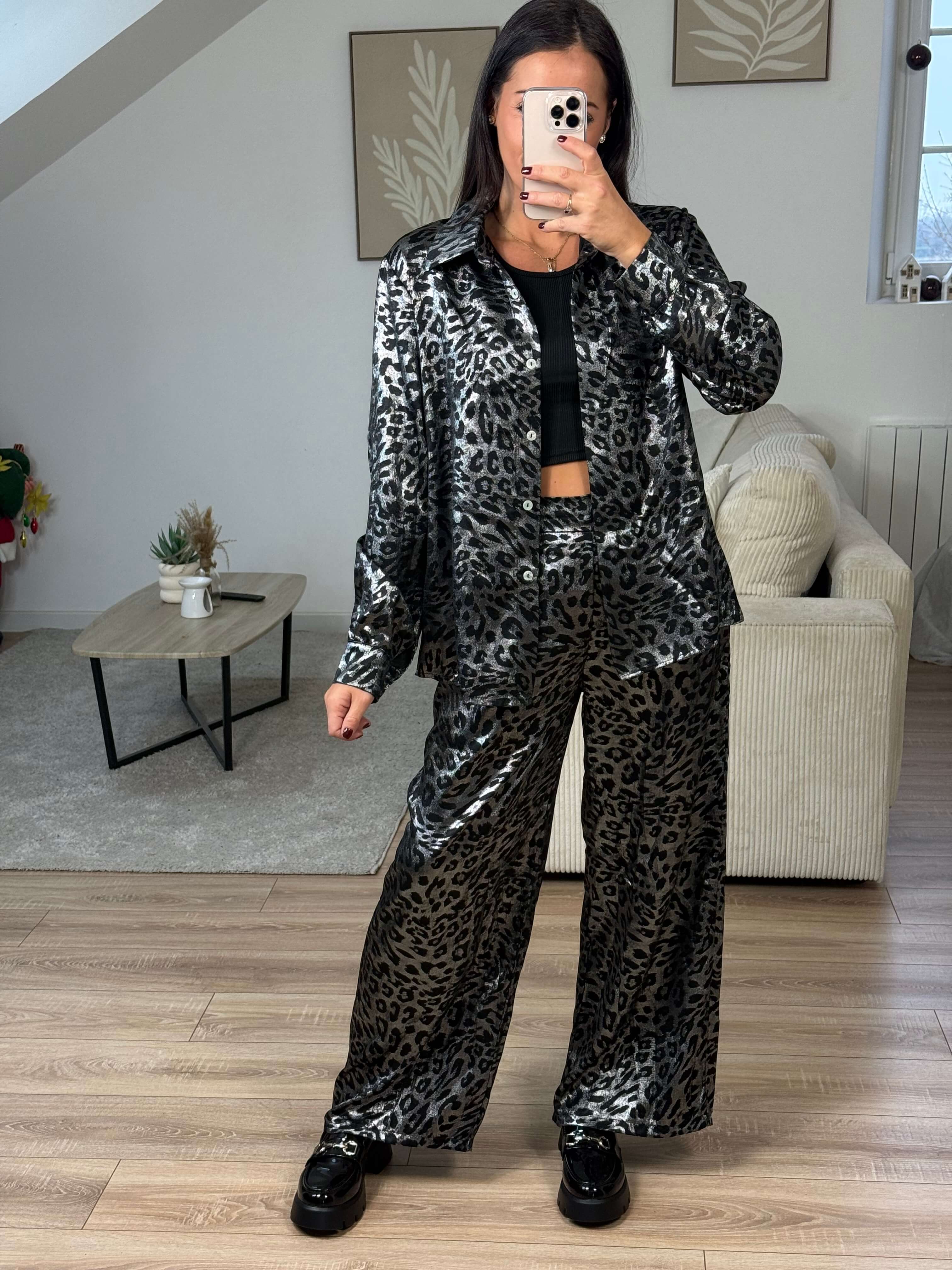Ensemble métallisé leopard - Loïs