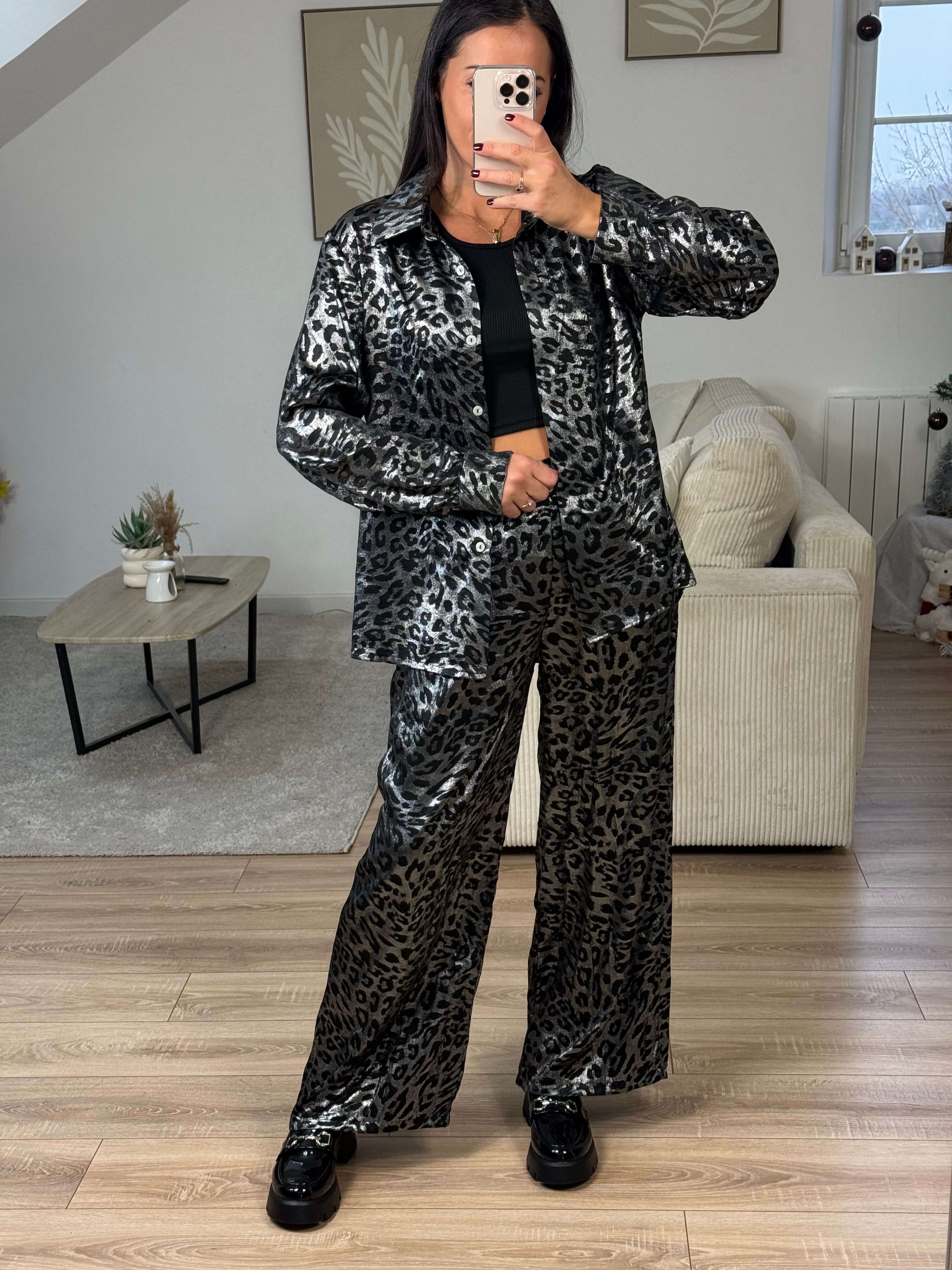 Ensemble métallisé leopard - Loïs