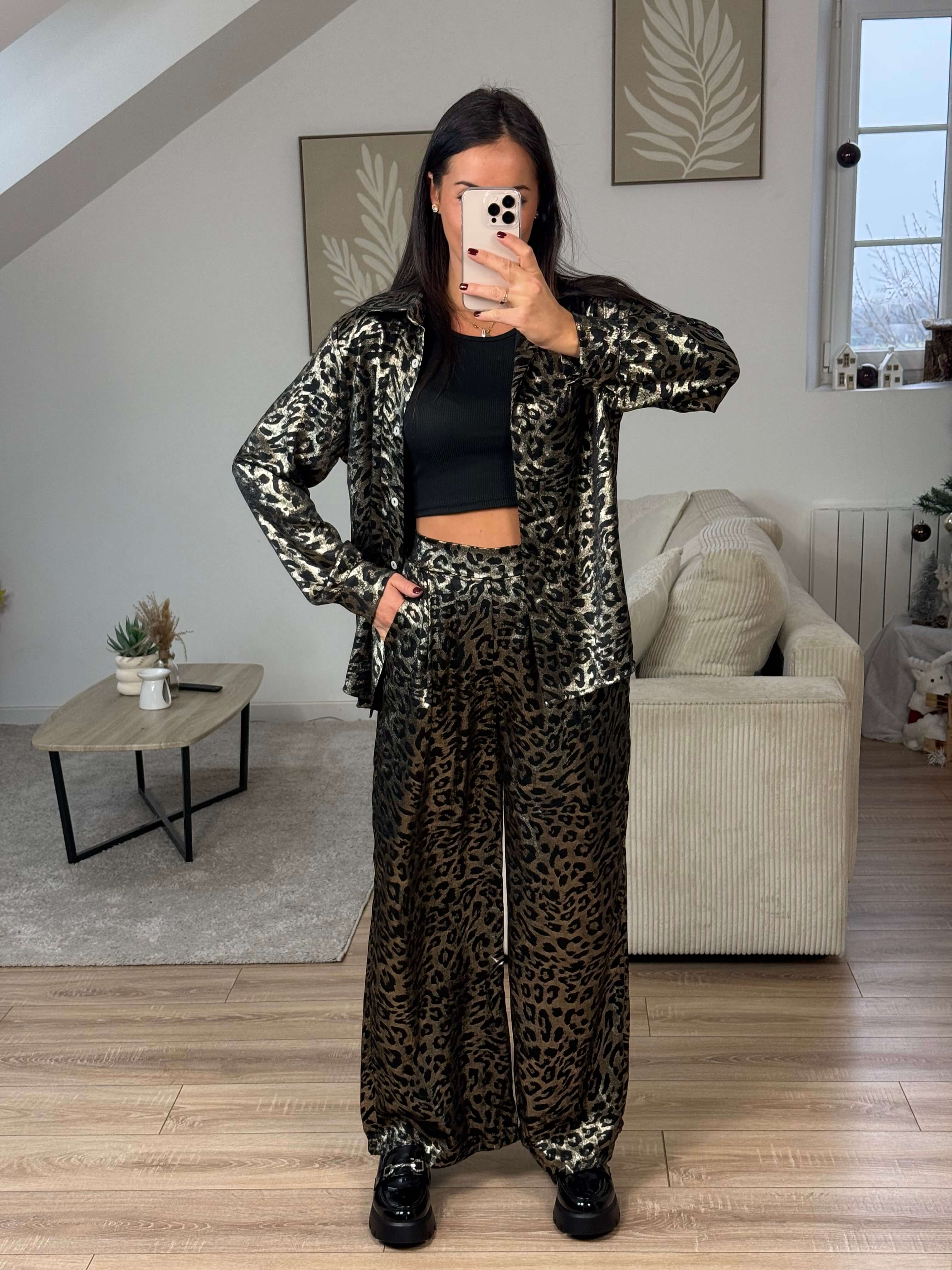 Ensemble métallisé leopard - Loïs