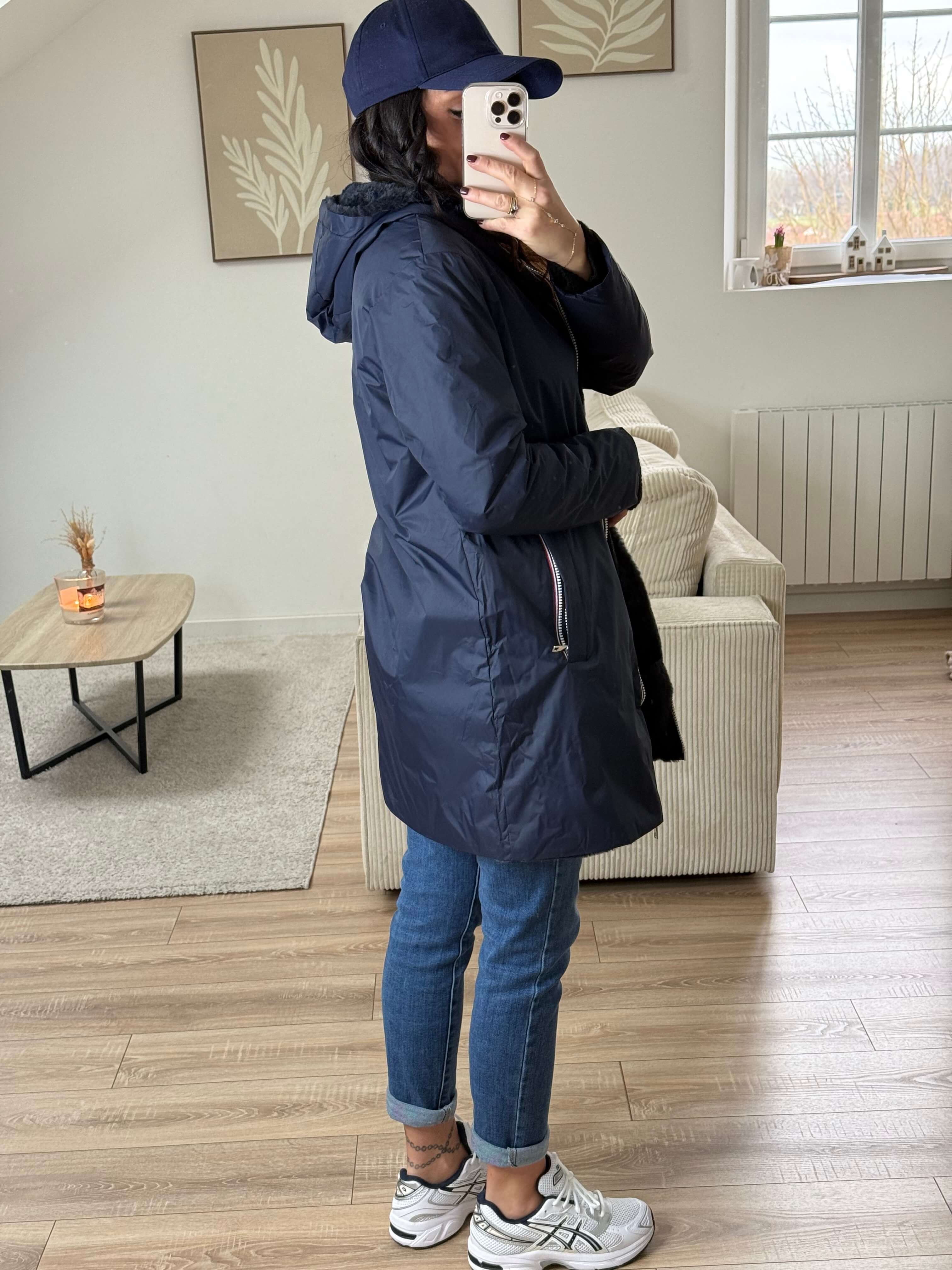 Parka imperméable réversible intérieur fourrée