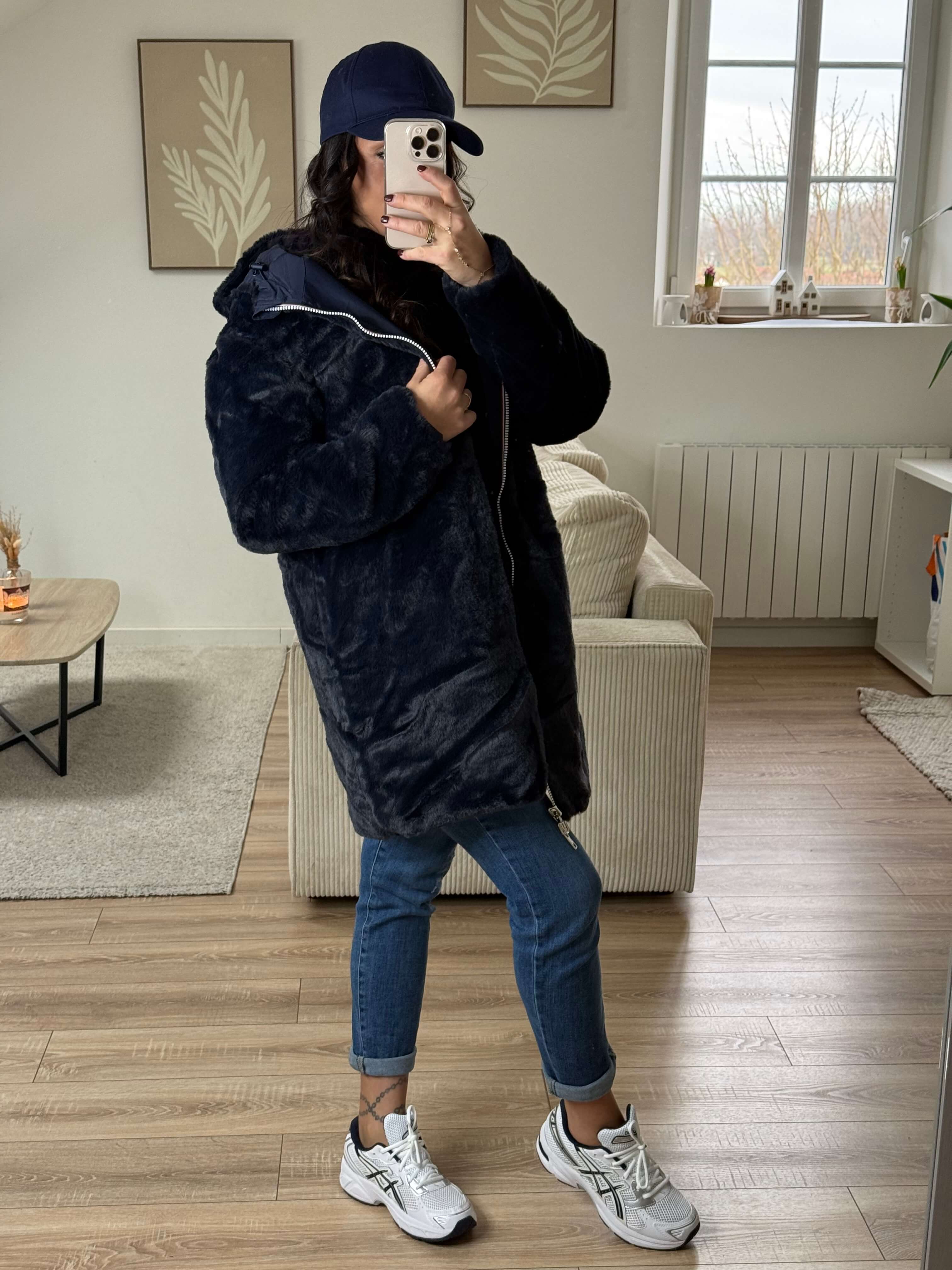 Parka imperméable réversible intérieur fourrée
