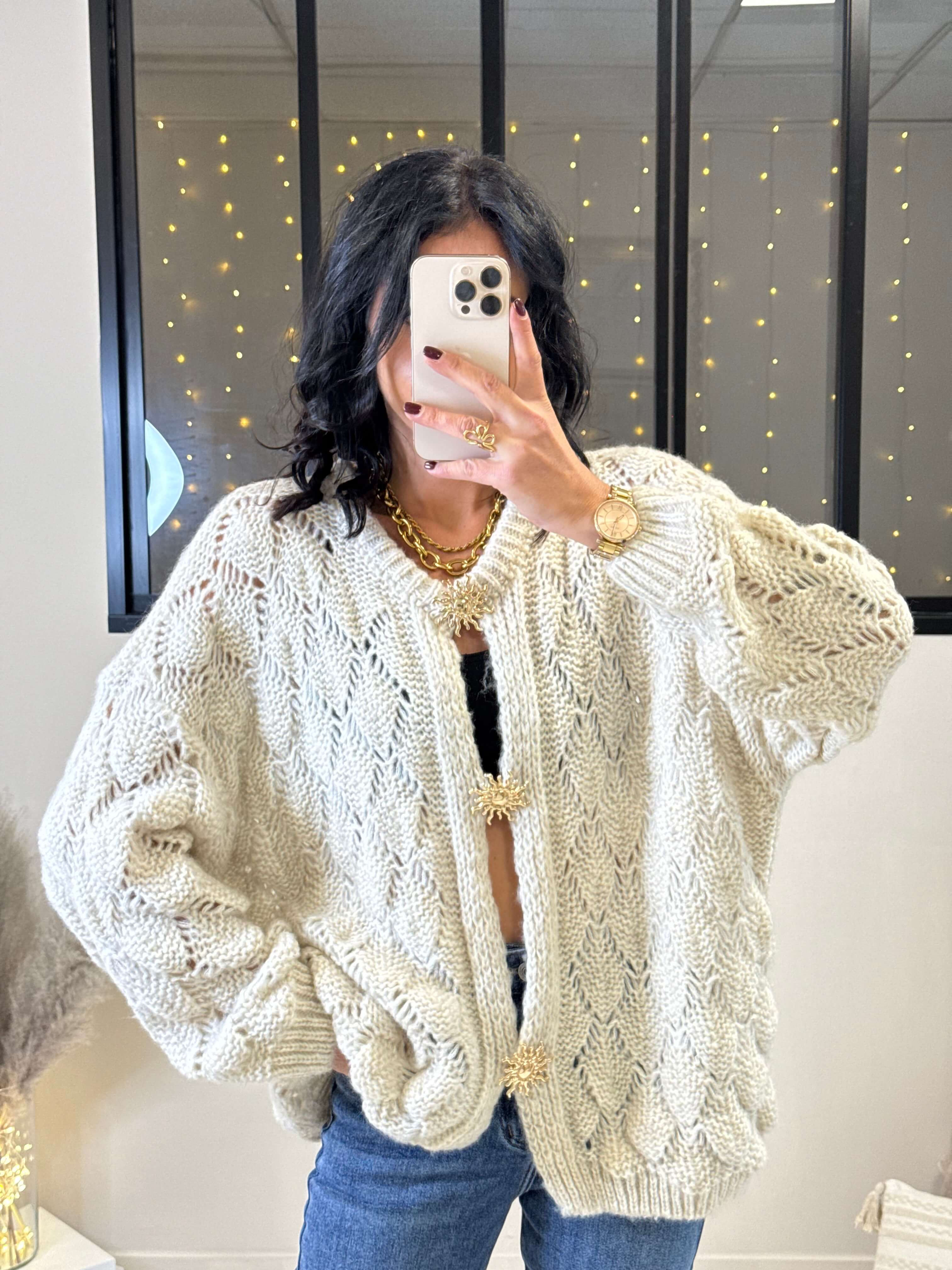 Gilet avec broche - Judith