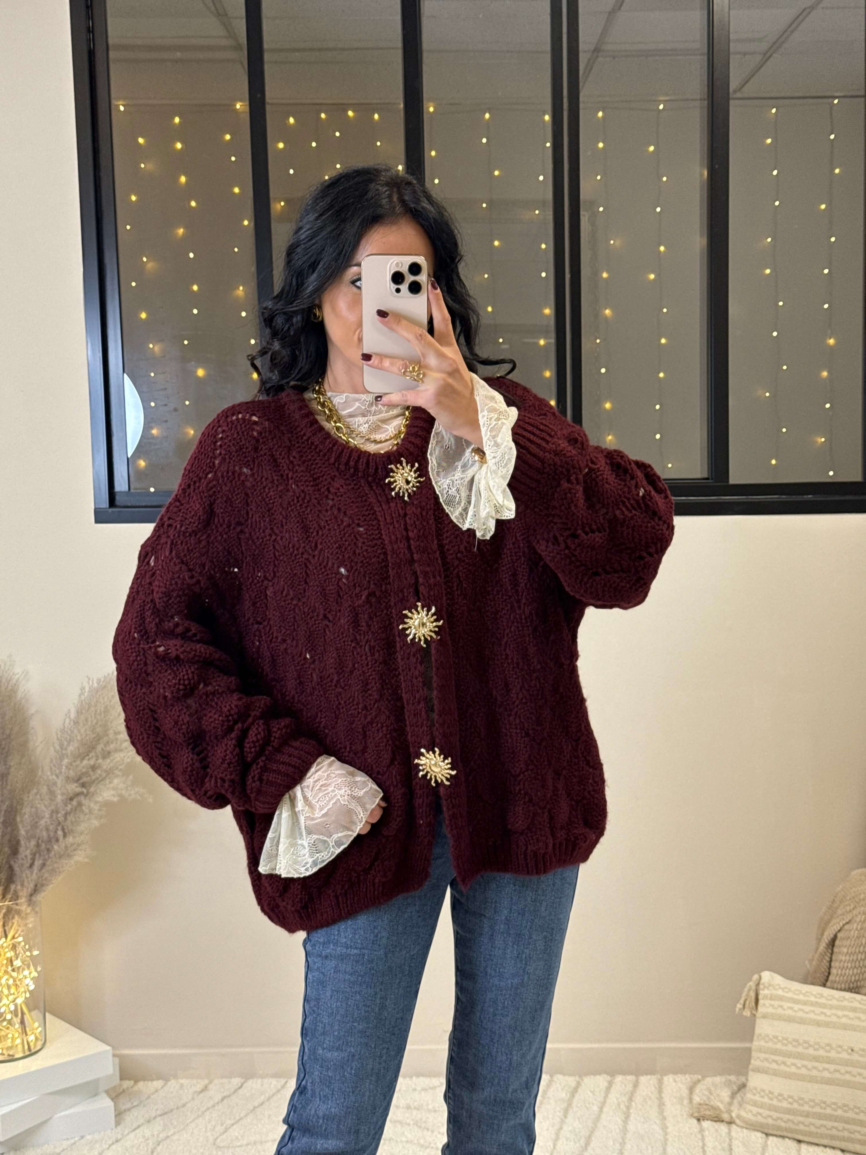 Gilet avec broche - Judith