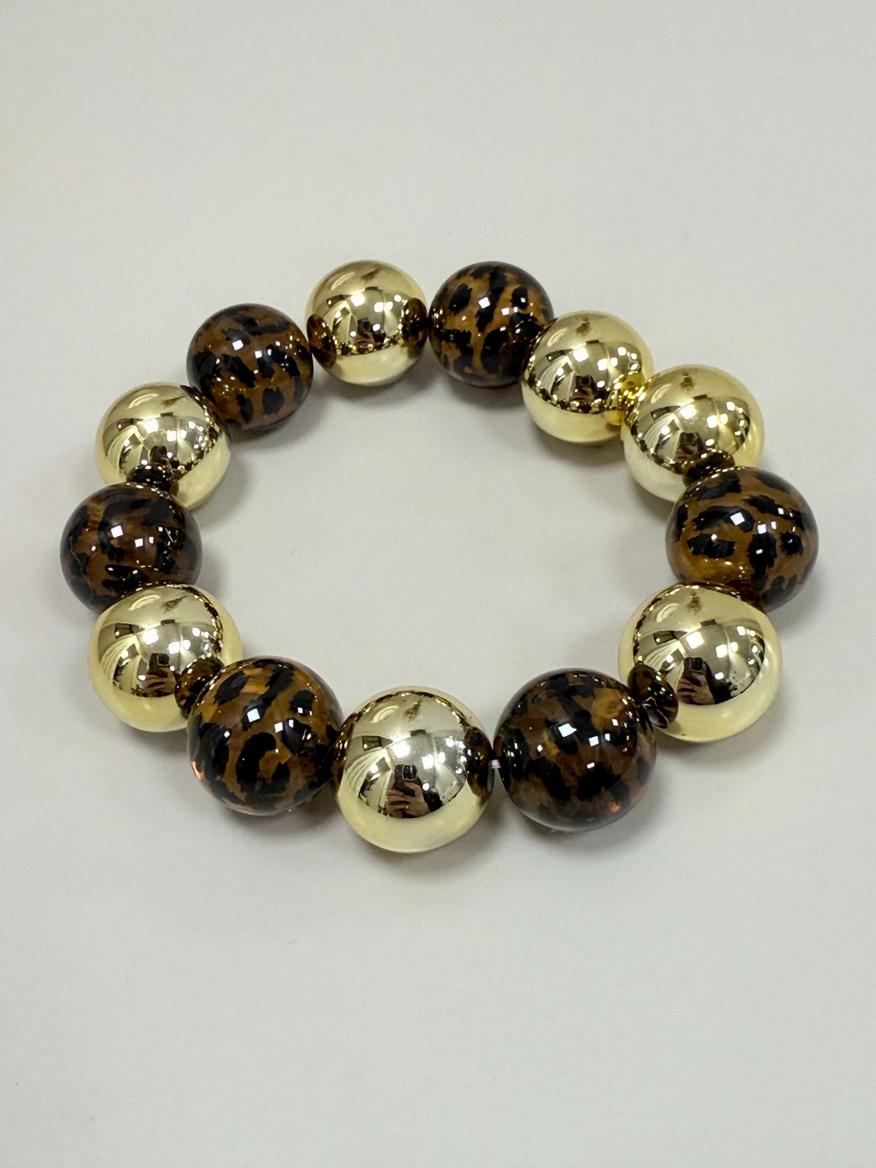 Bracelet résine léopard