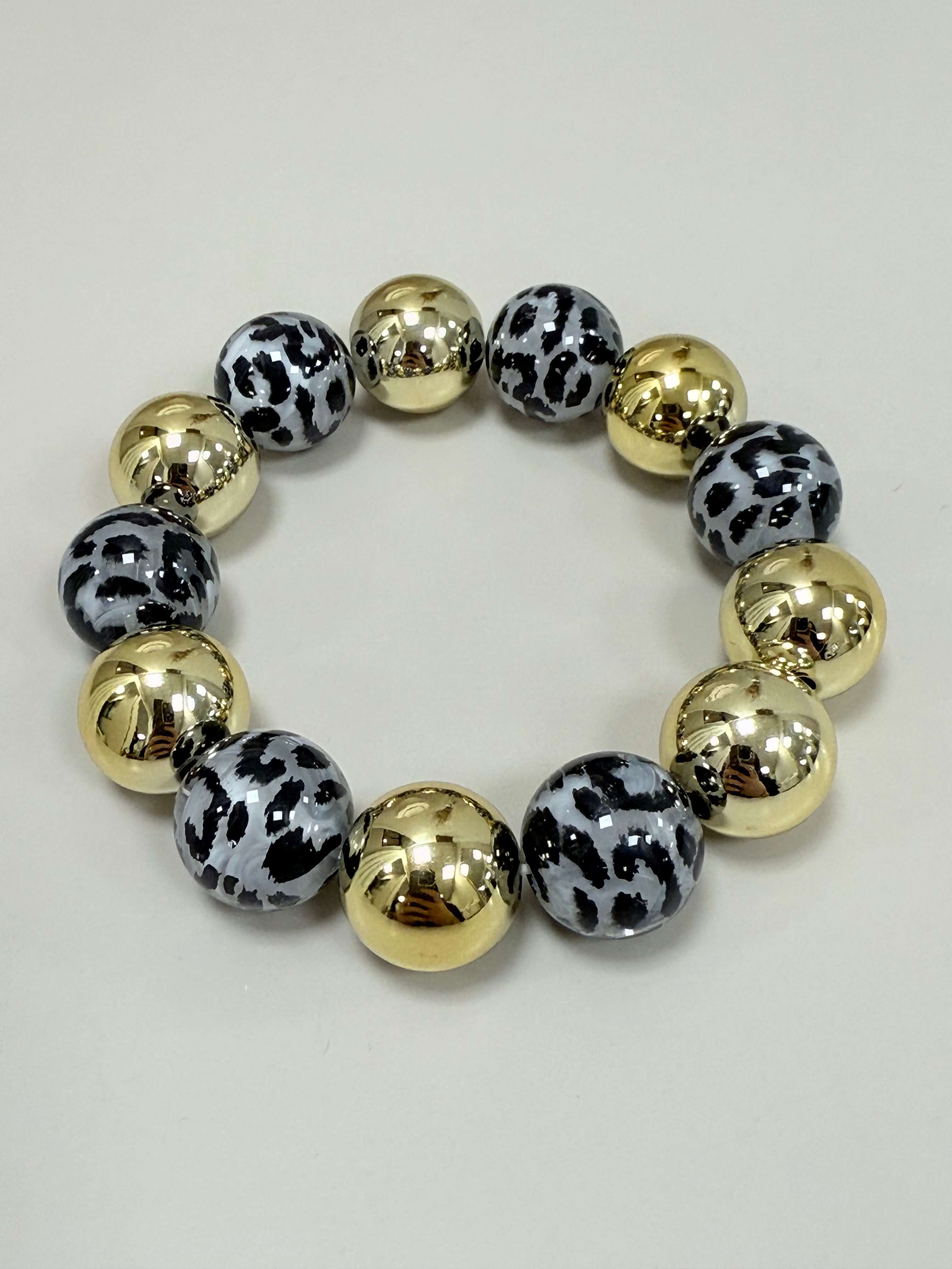 Bracelet résine léopard