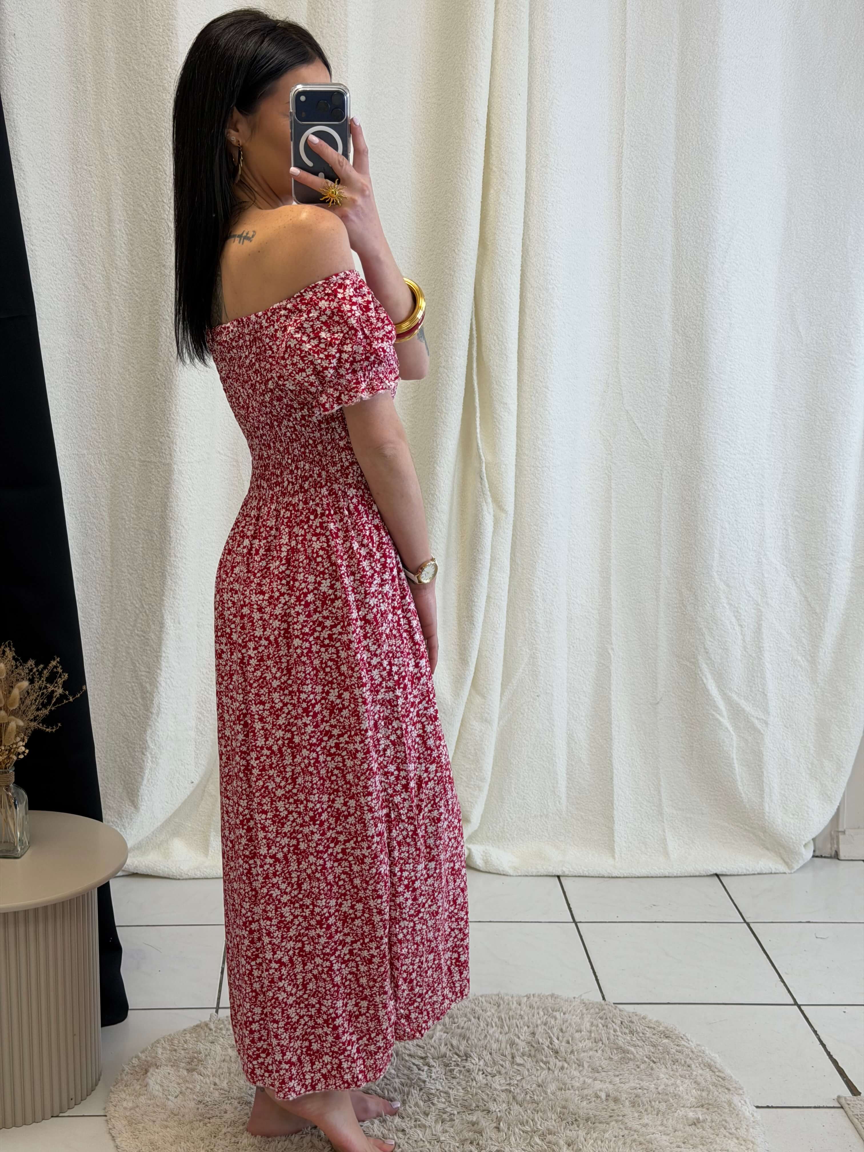 Robe longue à motifs