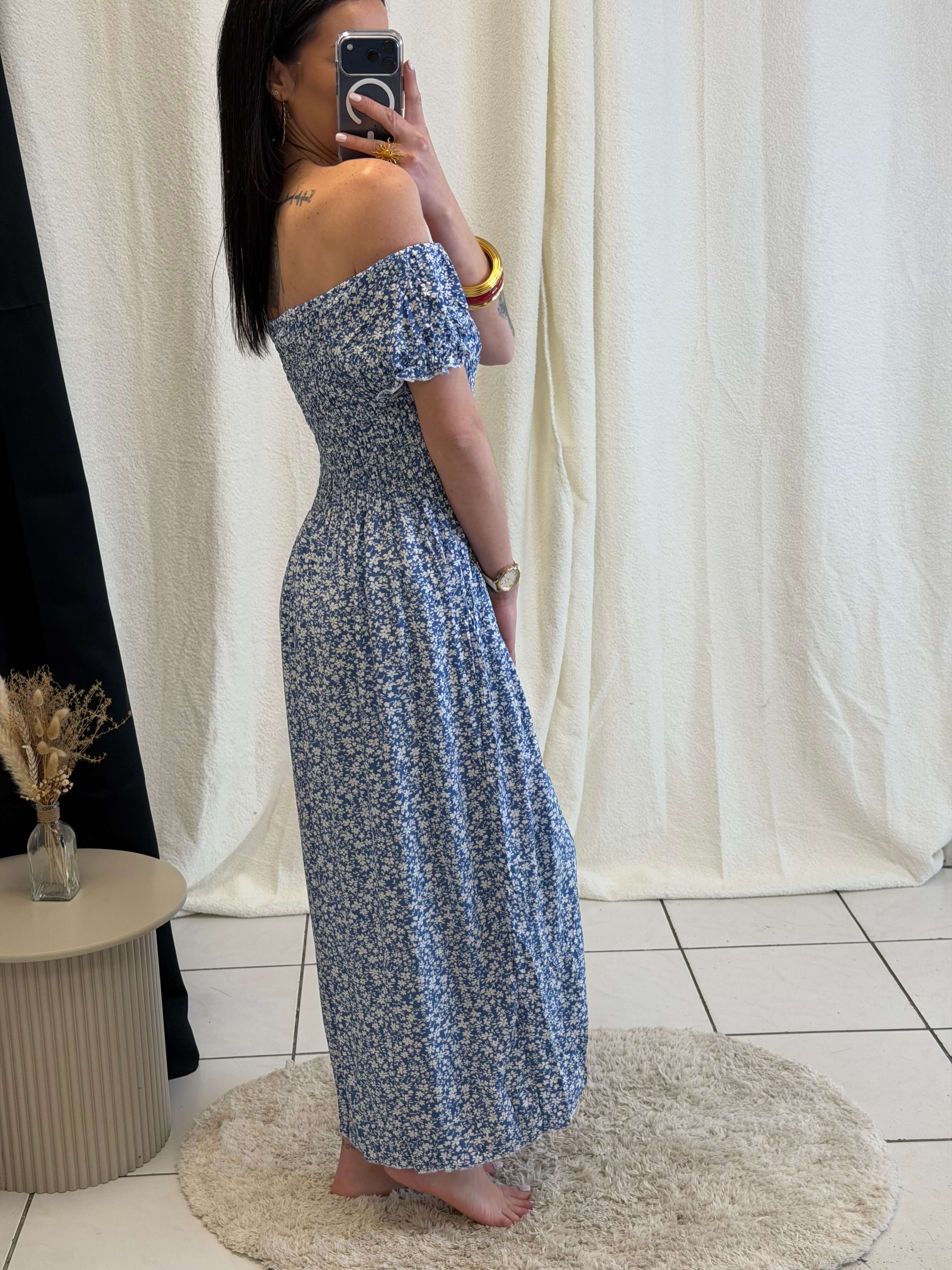 Robe longue à motifs