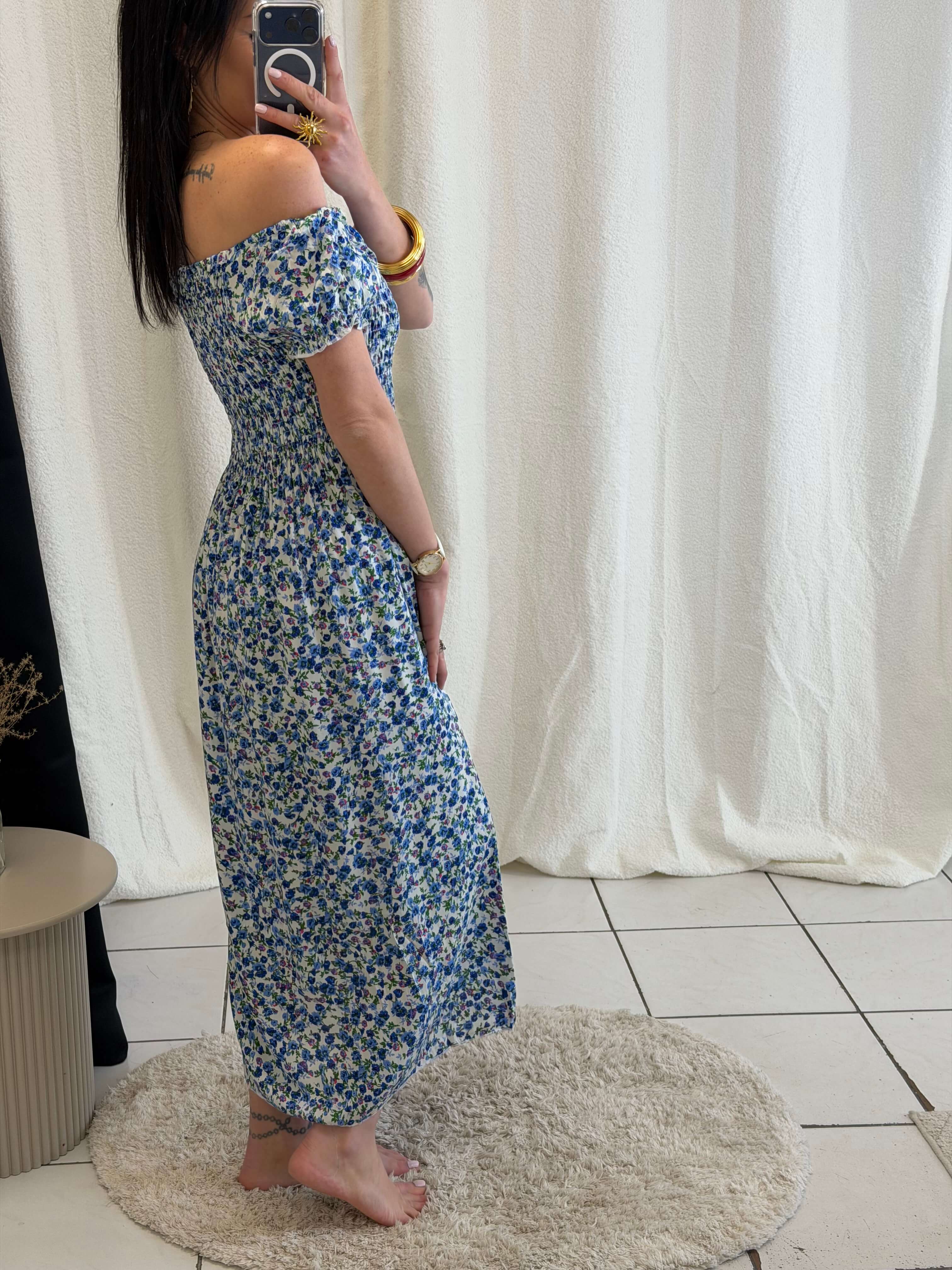 Robe longue à motifs