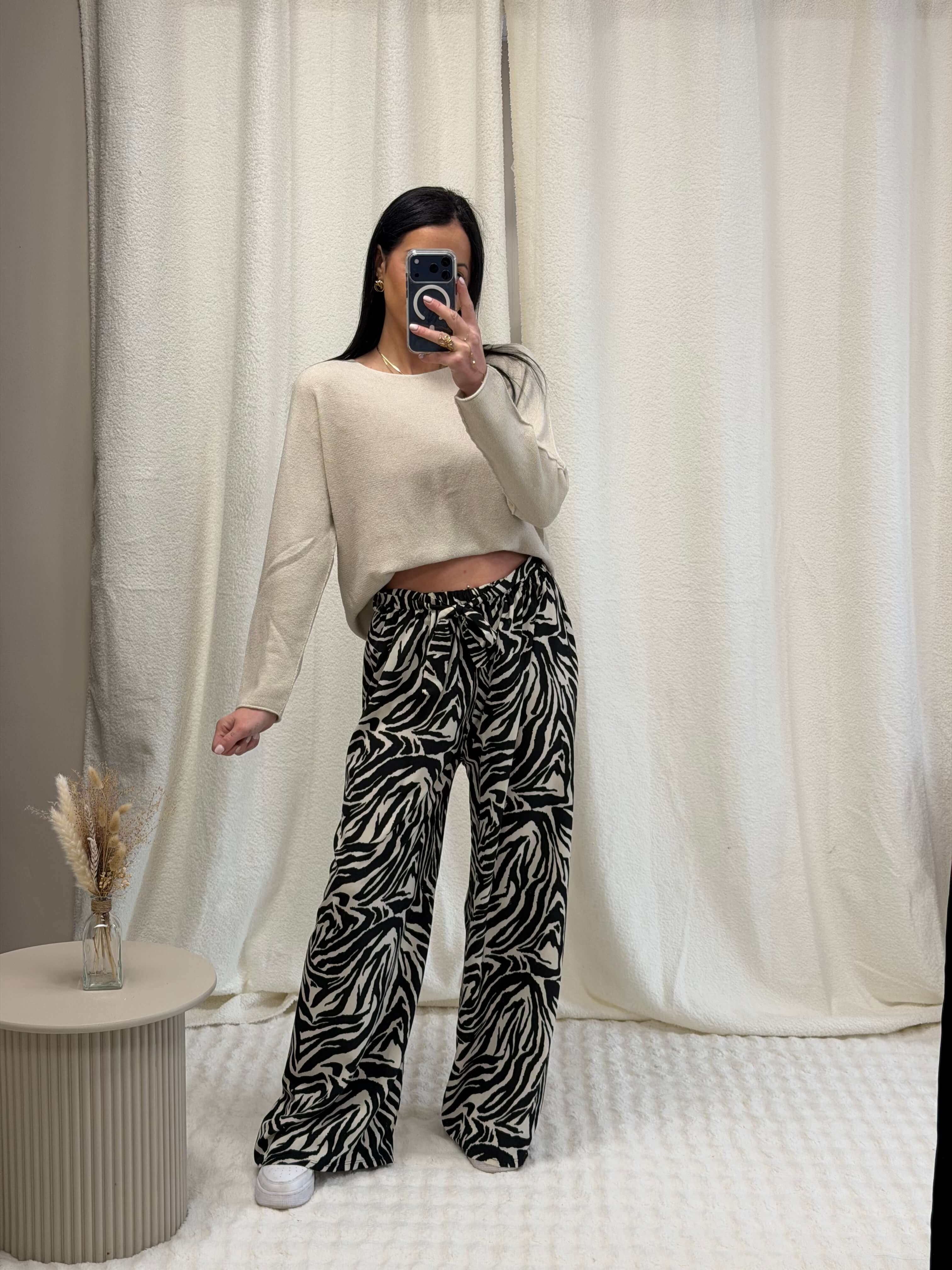 Pantalon fluide motifs - Naëlle