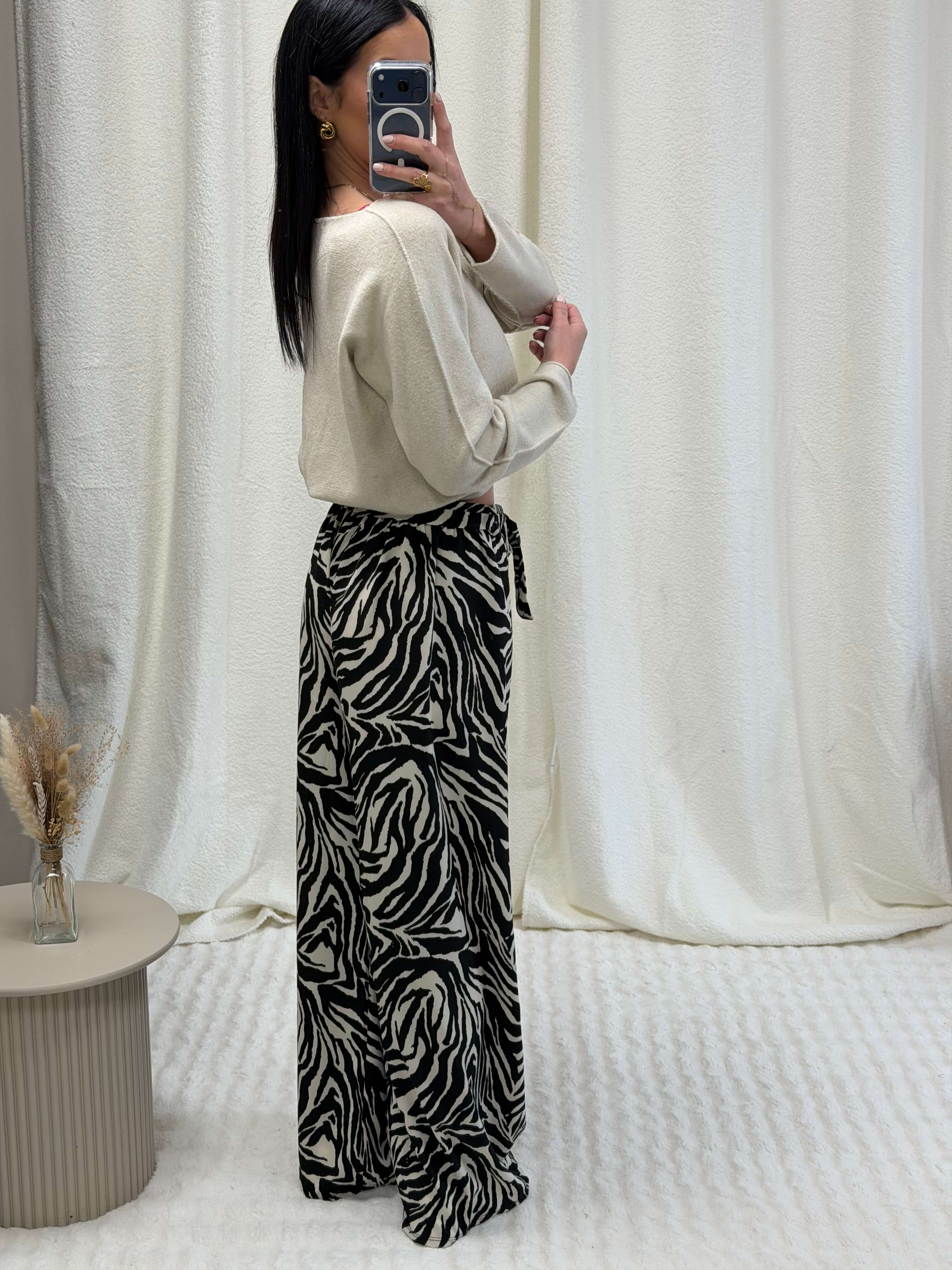 Pantalon fluide motifs - Naëlle