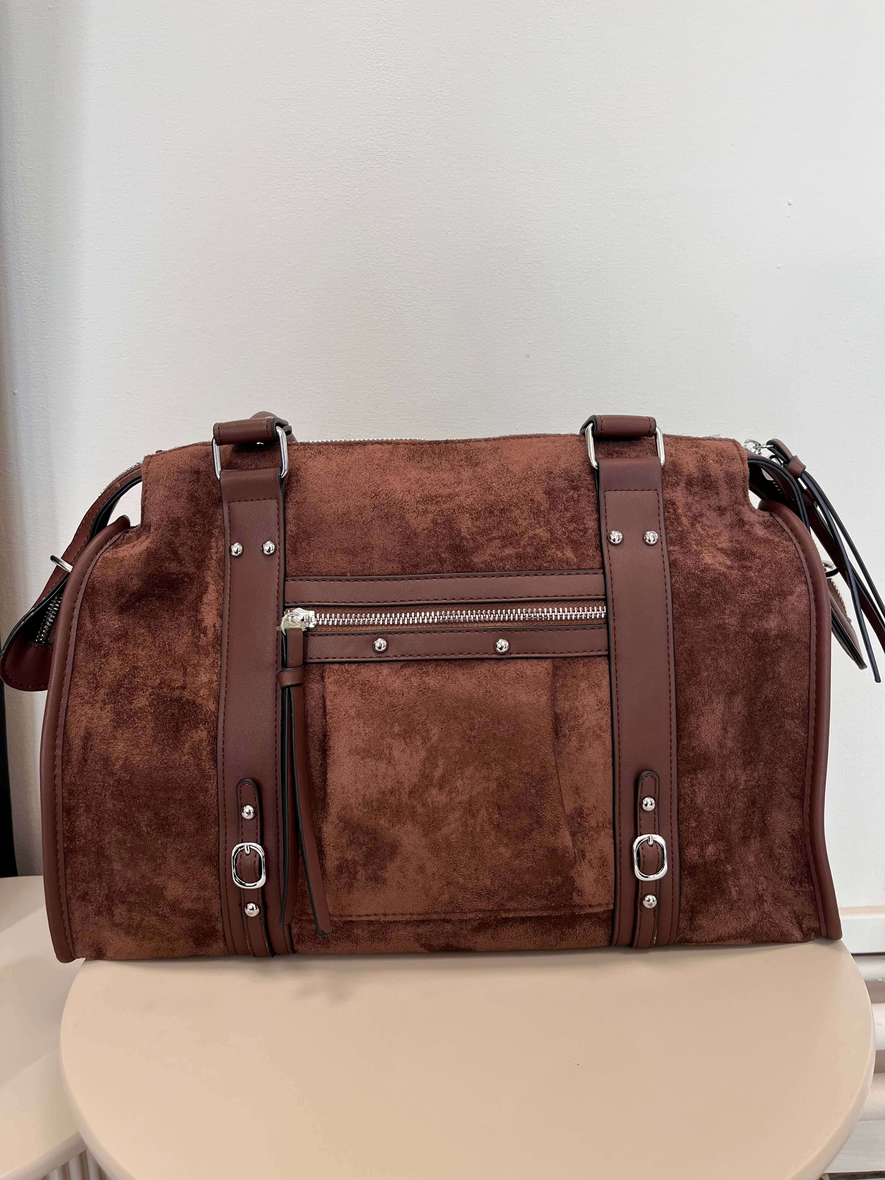 Sac à mains/bandoulière bi-matière