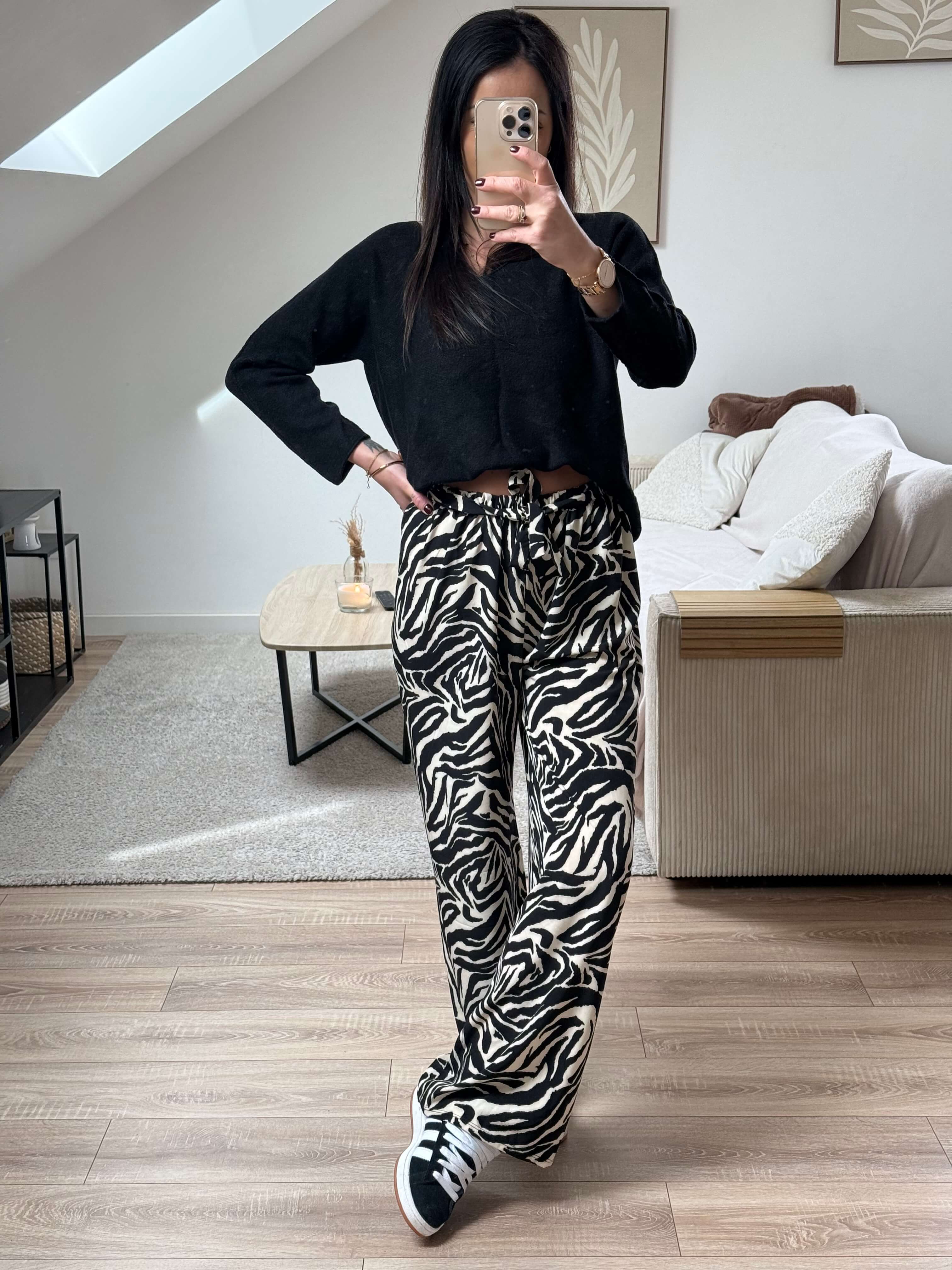 Pantalon fluide zèbre - Alice
