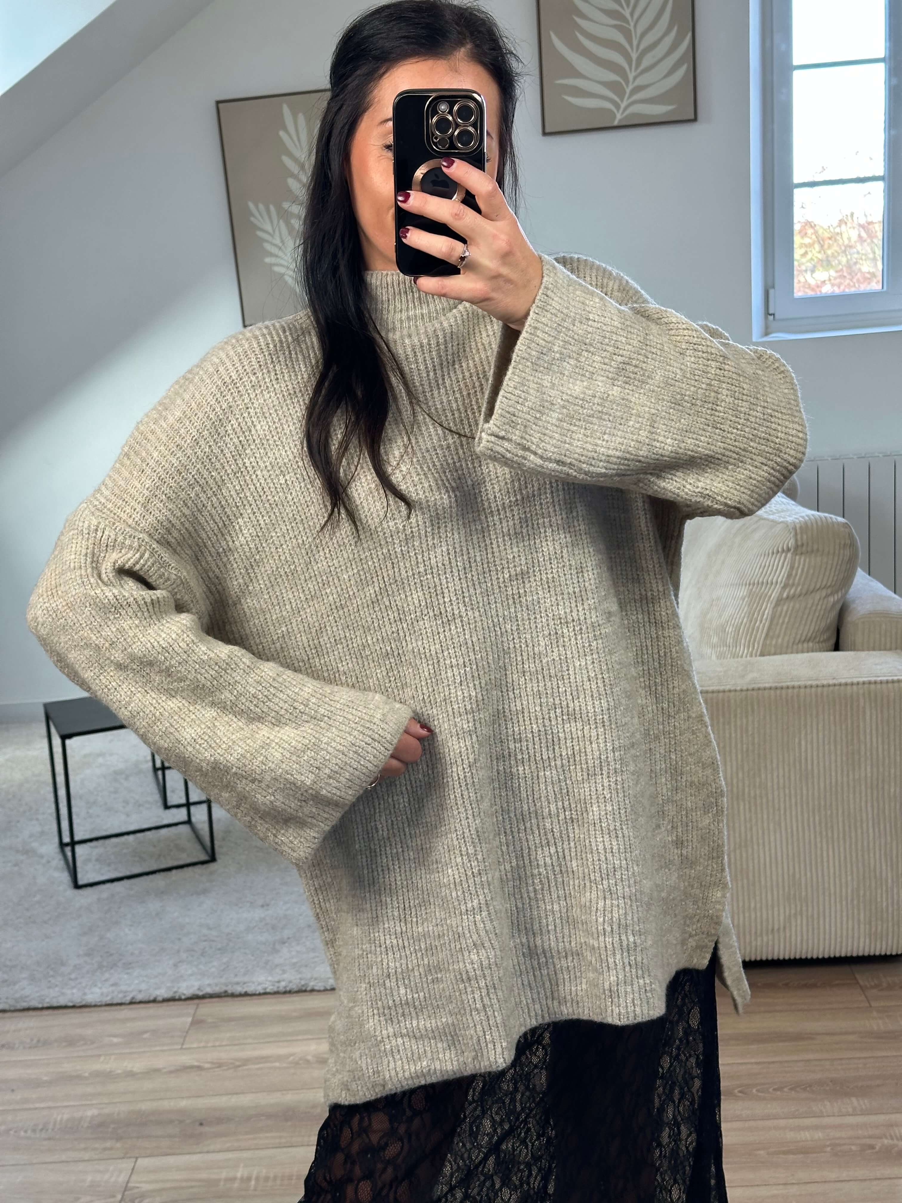 Pull oversize - Jade ( précommande coloris noir expédition max le 25/10)