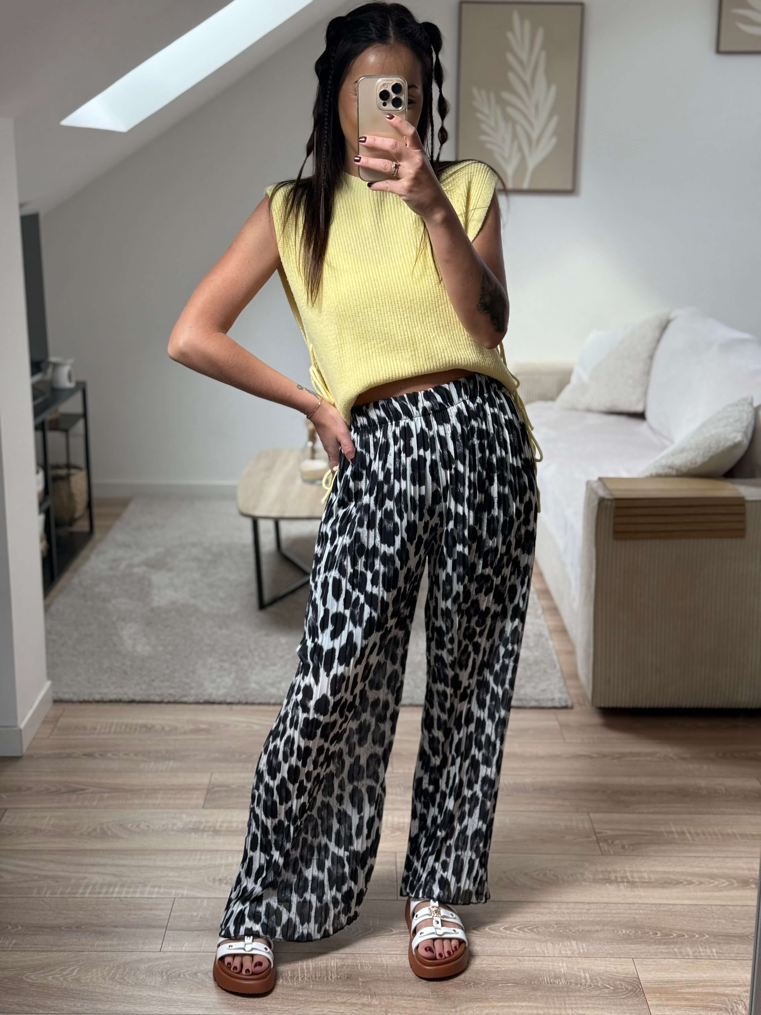 Pantalon plissé -Leya