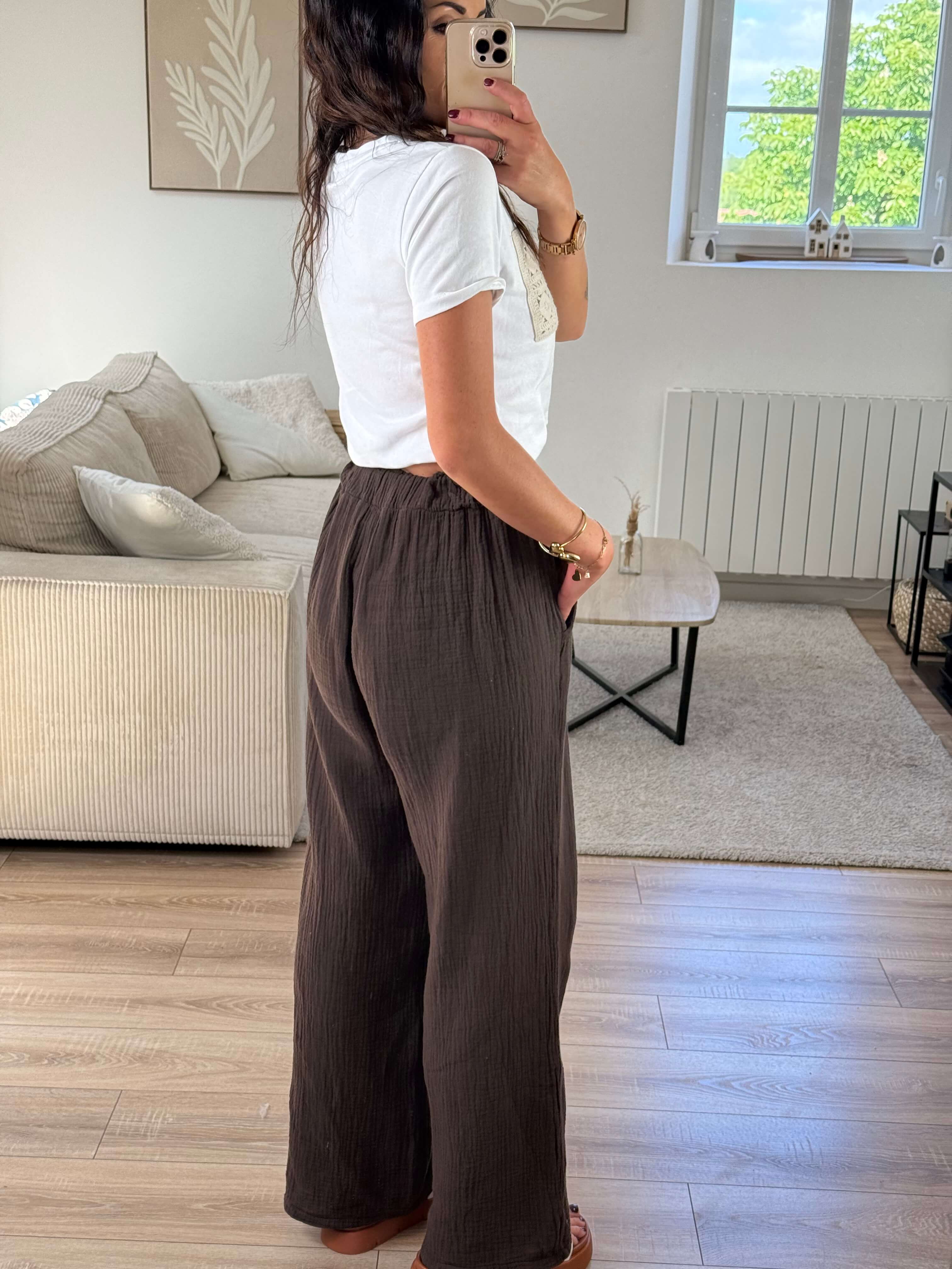 Pantalon gaz de coton - Frida