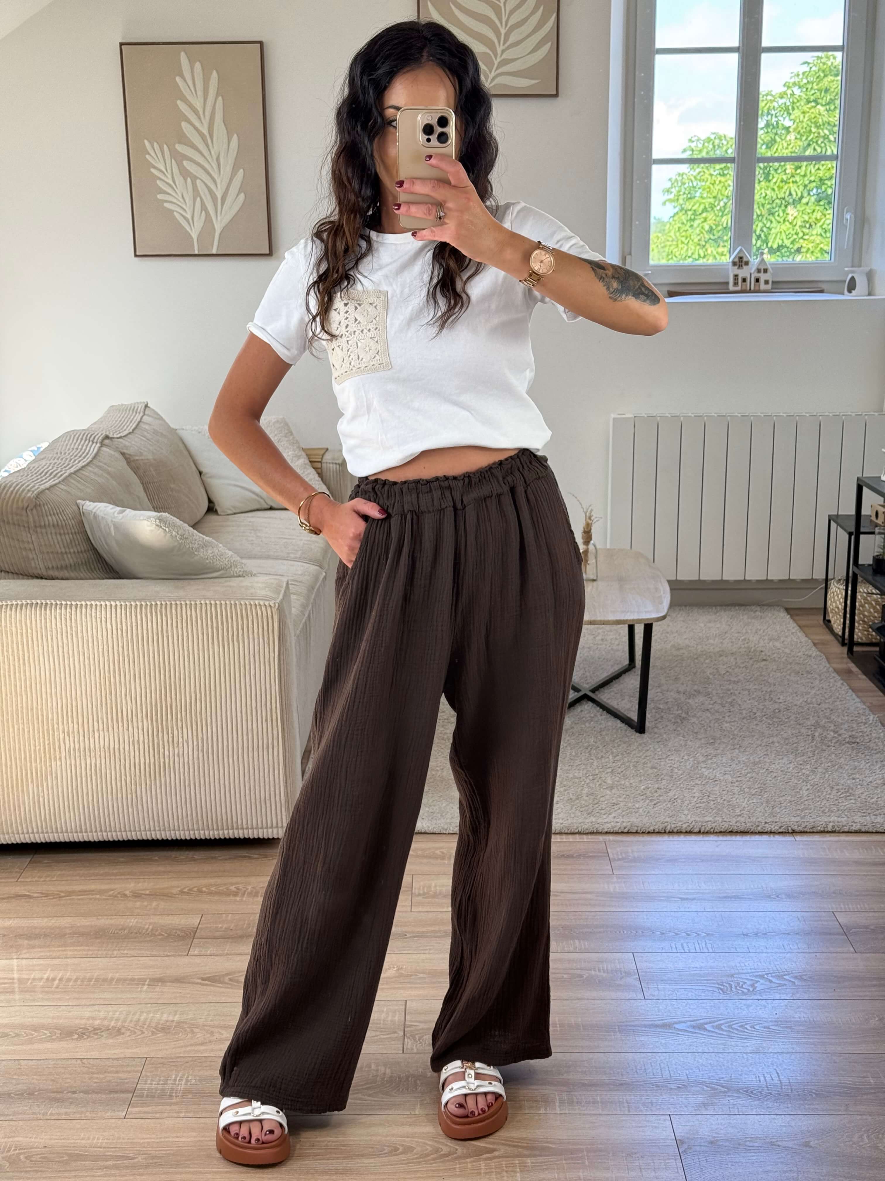 Pantalon gaz de coton - Frida