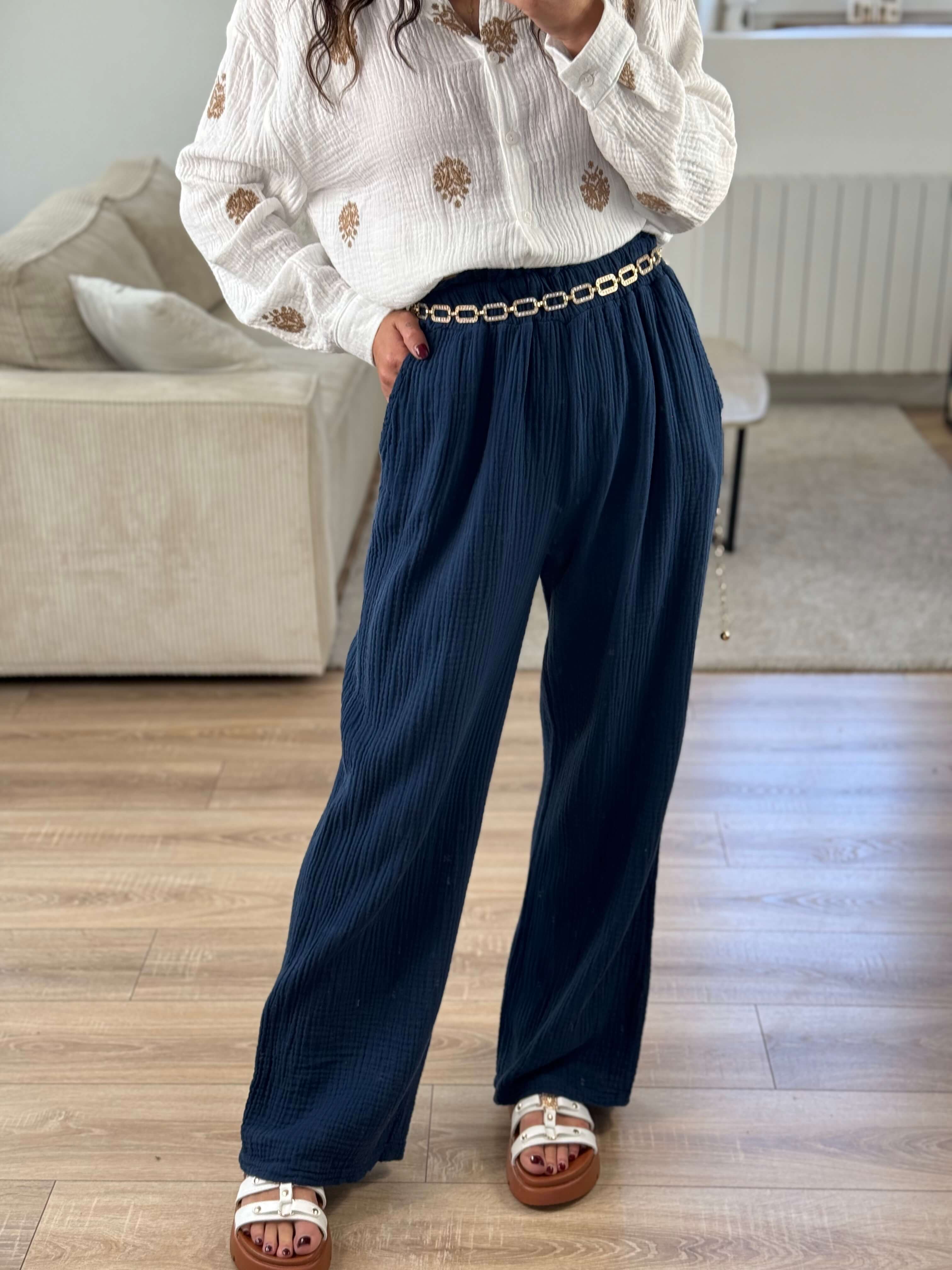 Pantalon gaz de coton - Frida