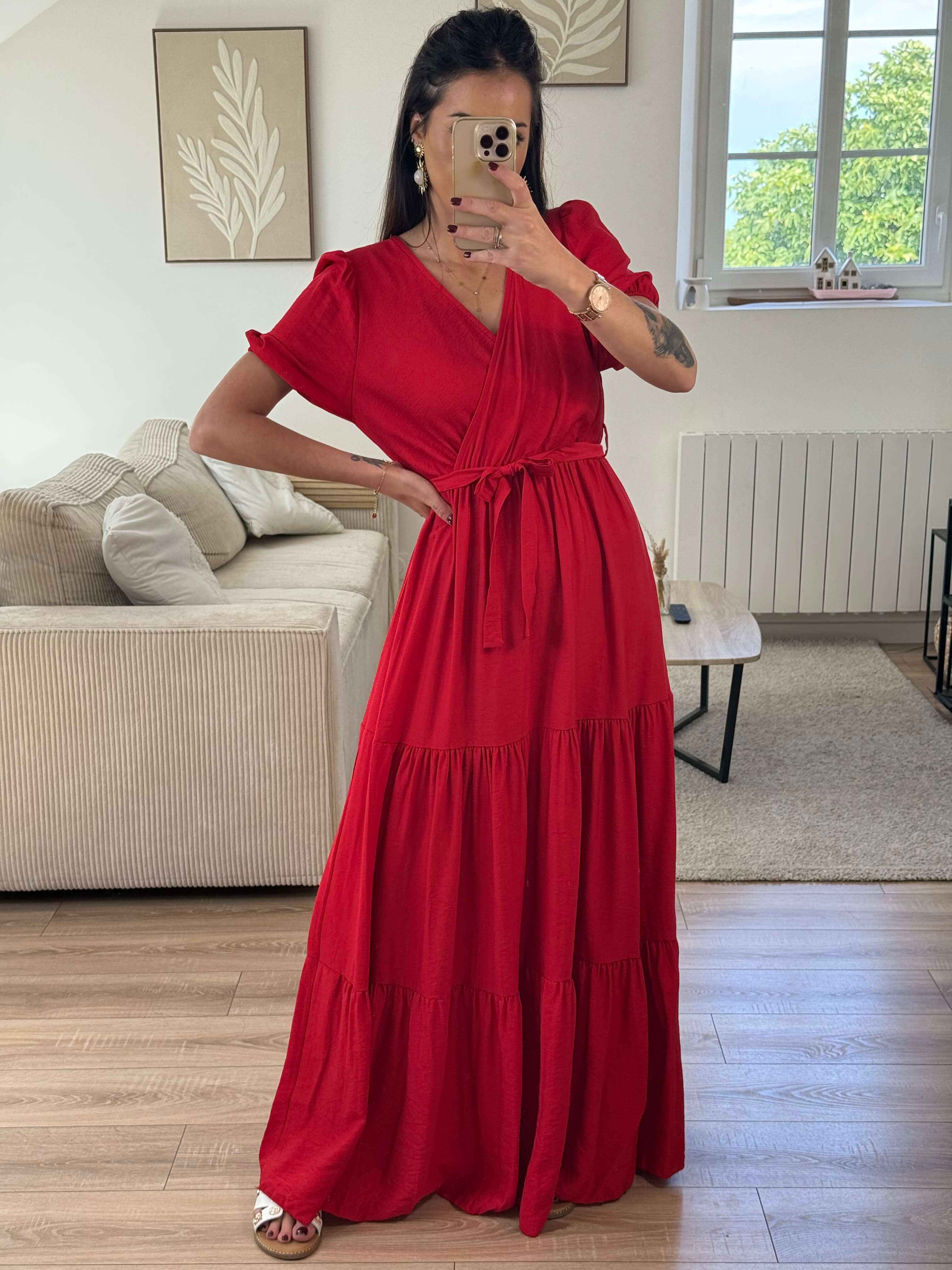 Julia Bleu Robe Maxi en Satin avec Fente | Boutique Julia Bleu Robe Maxi en Satin avec Fente | Boutique