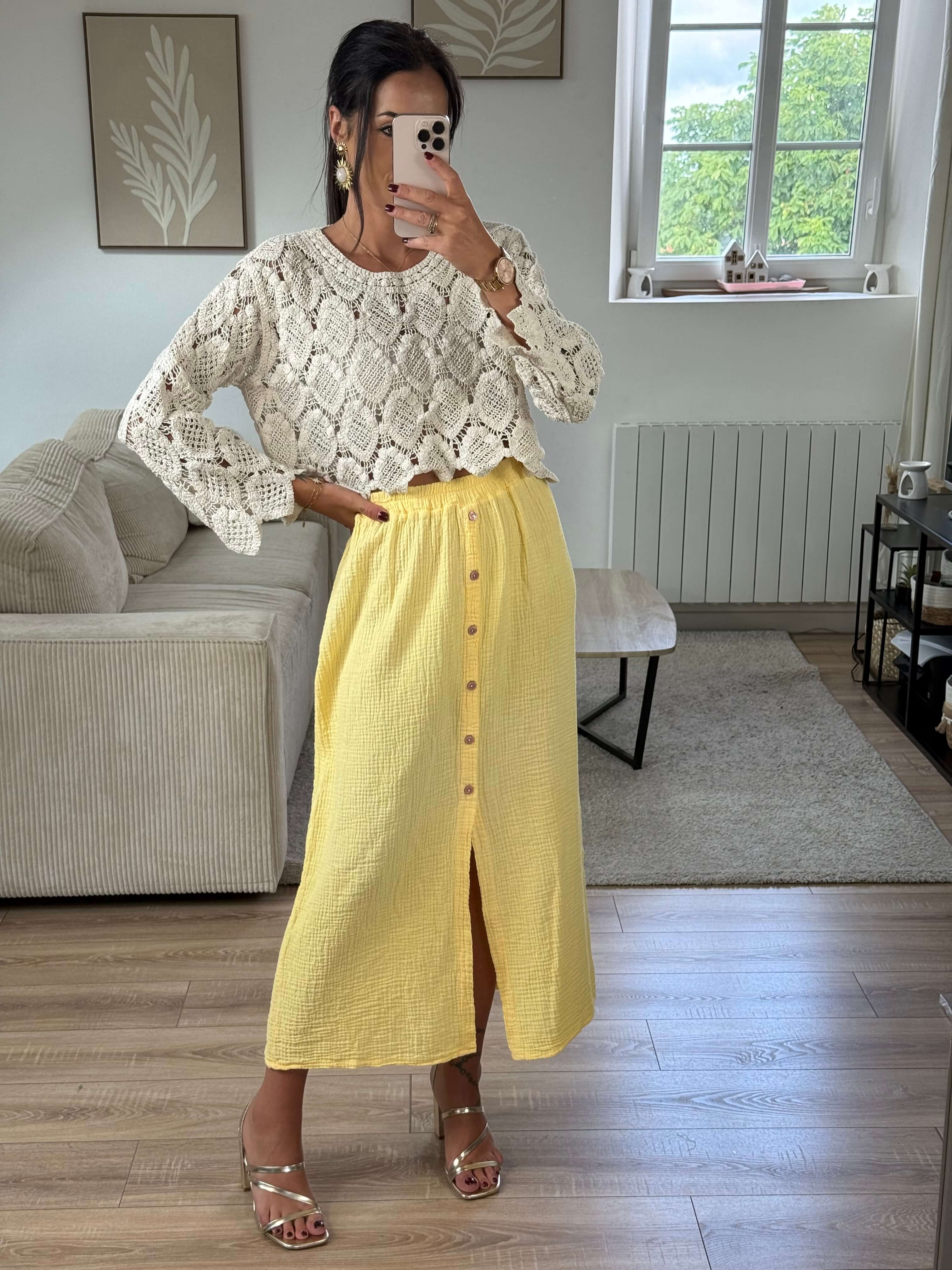 Jupe gaze de coton - Leslie