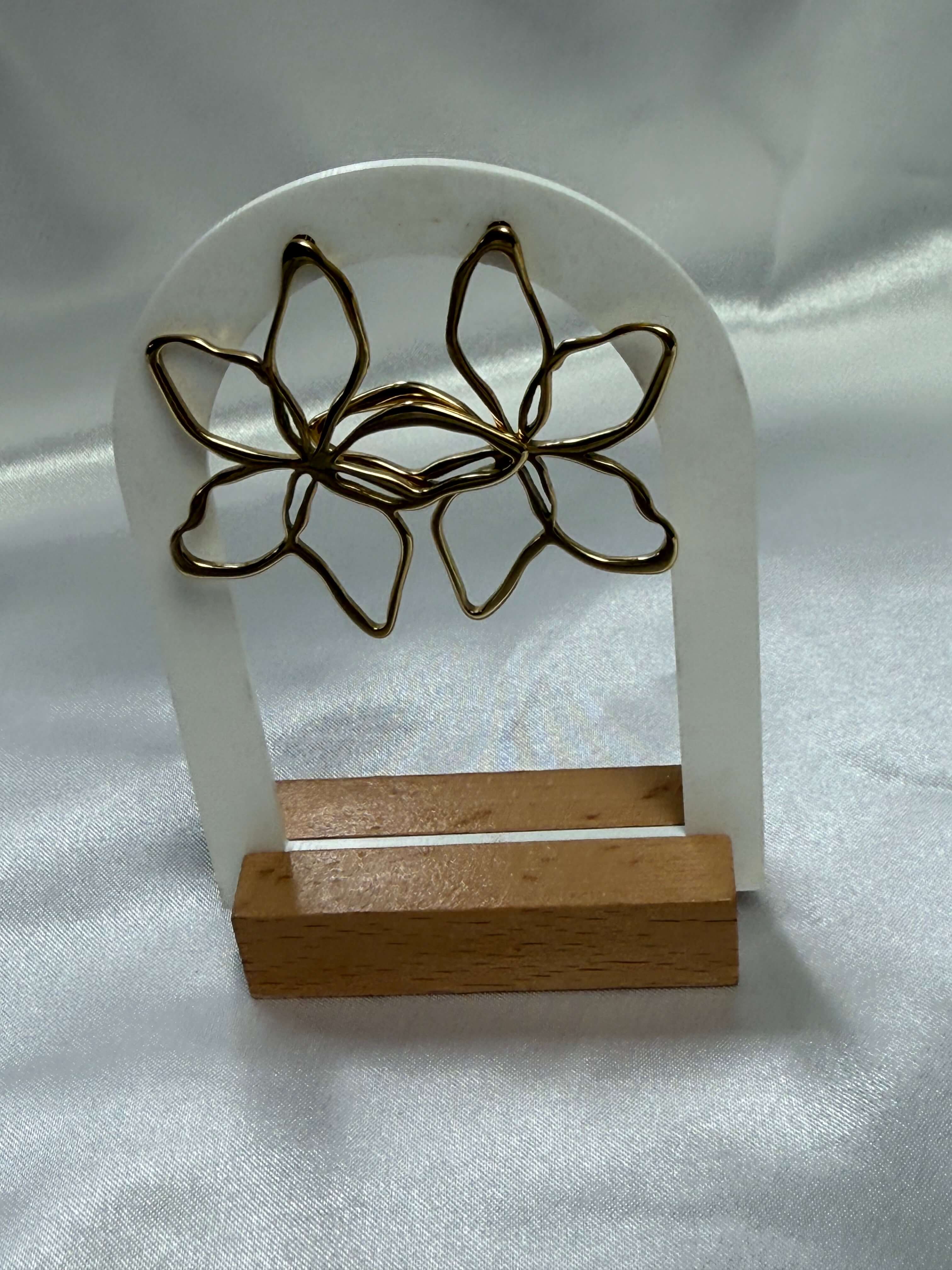 Boucle d’oreille fleur ajourée