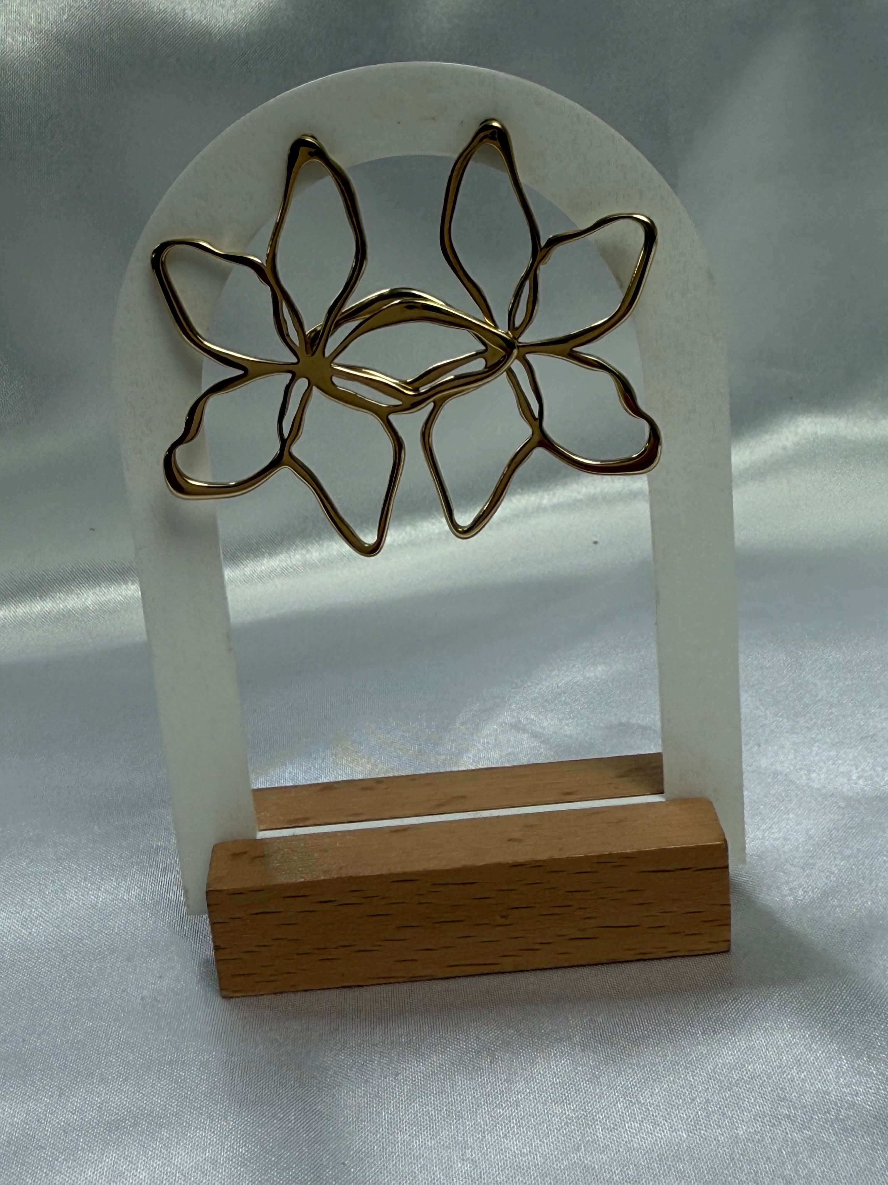 Boucle d’oreille fleur ajourée