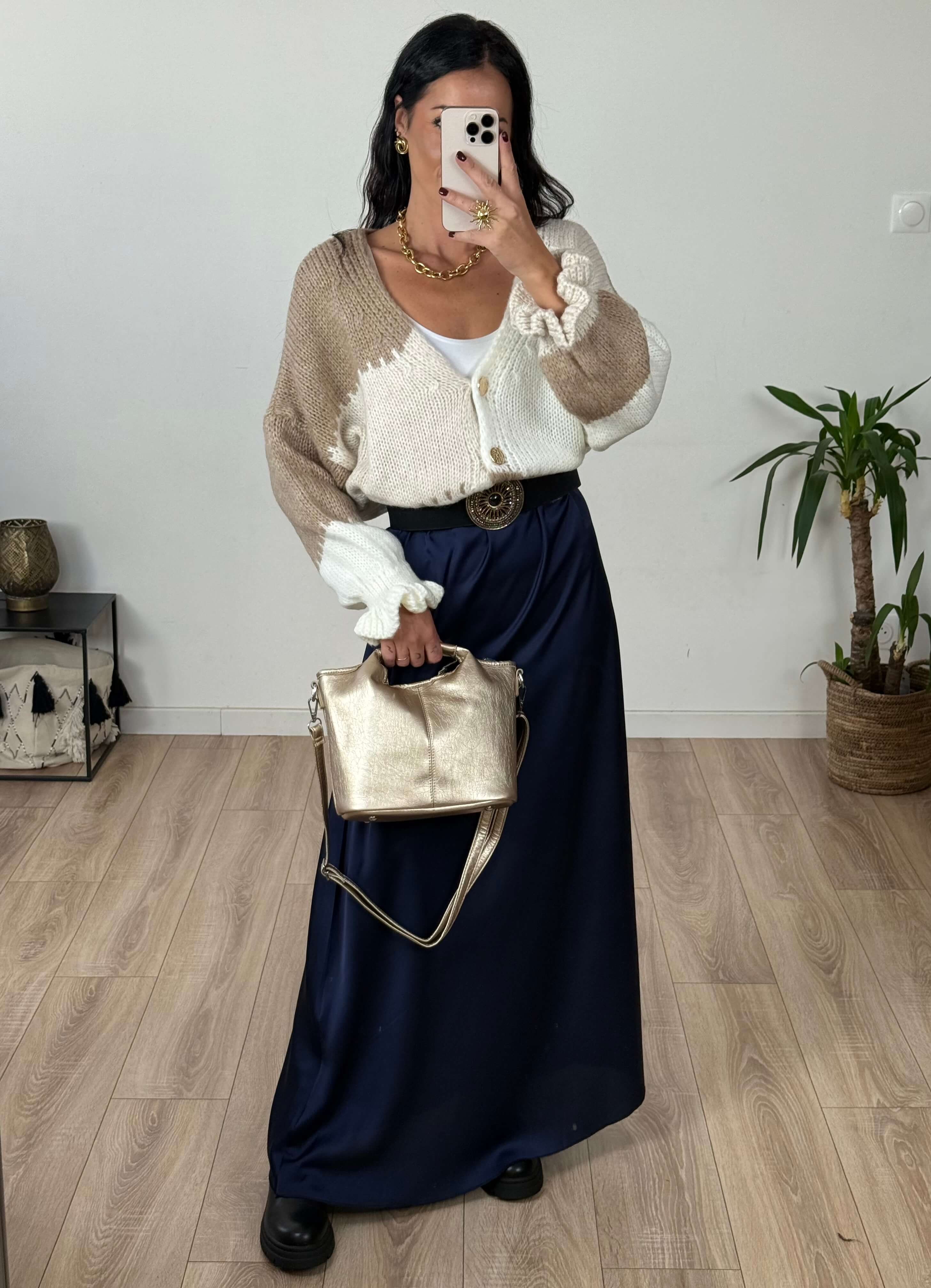 Jupe longue satin - Laure