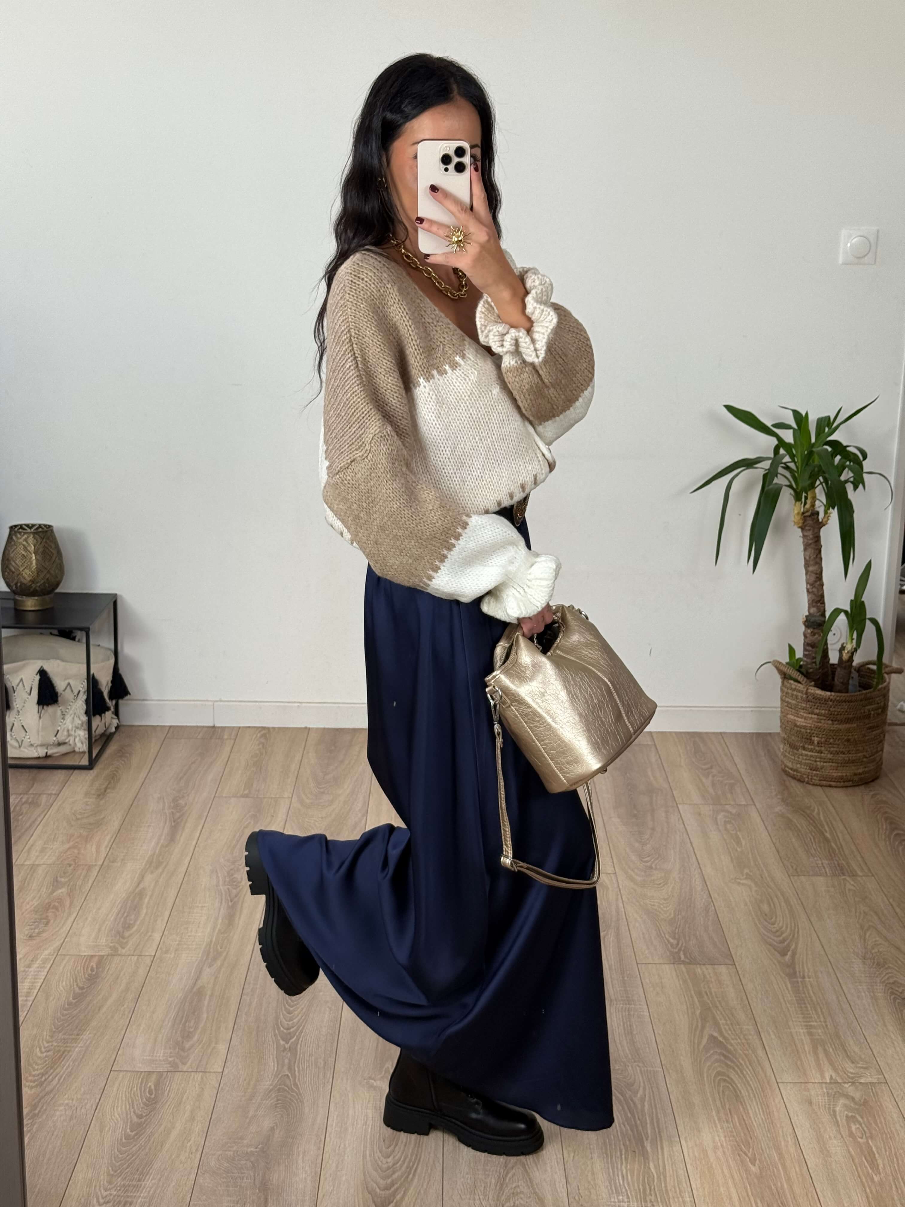 Jupe longue satin - Laure