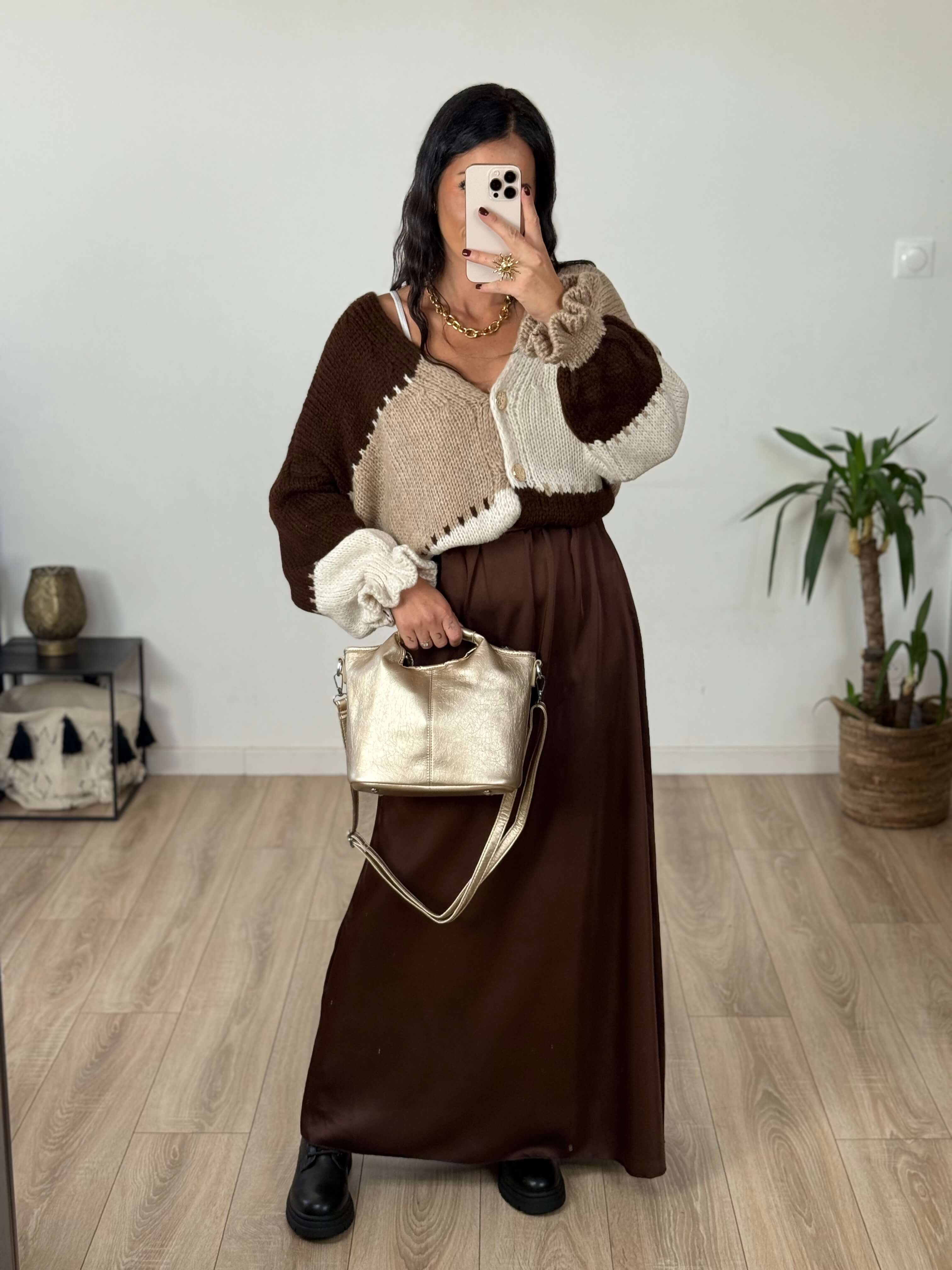 Jupe longue satin - Laure