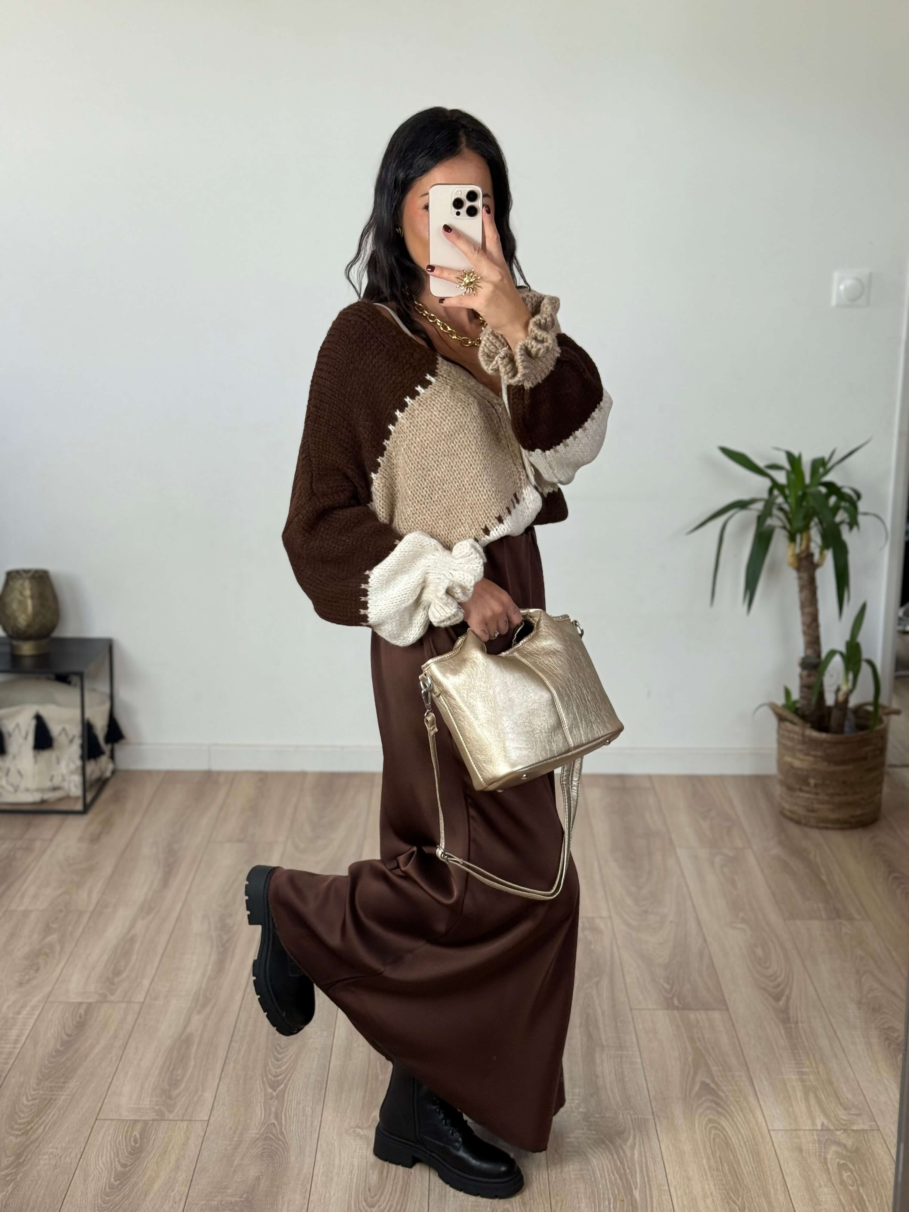 Jupe longue satin - Laure