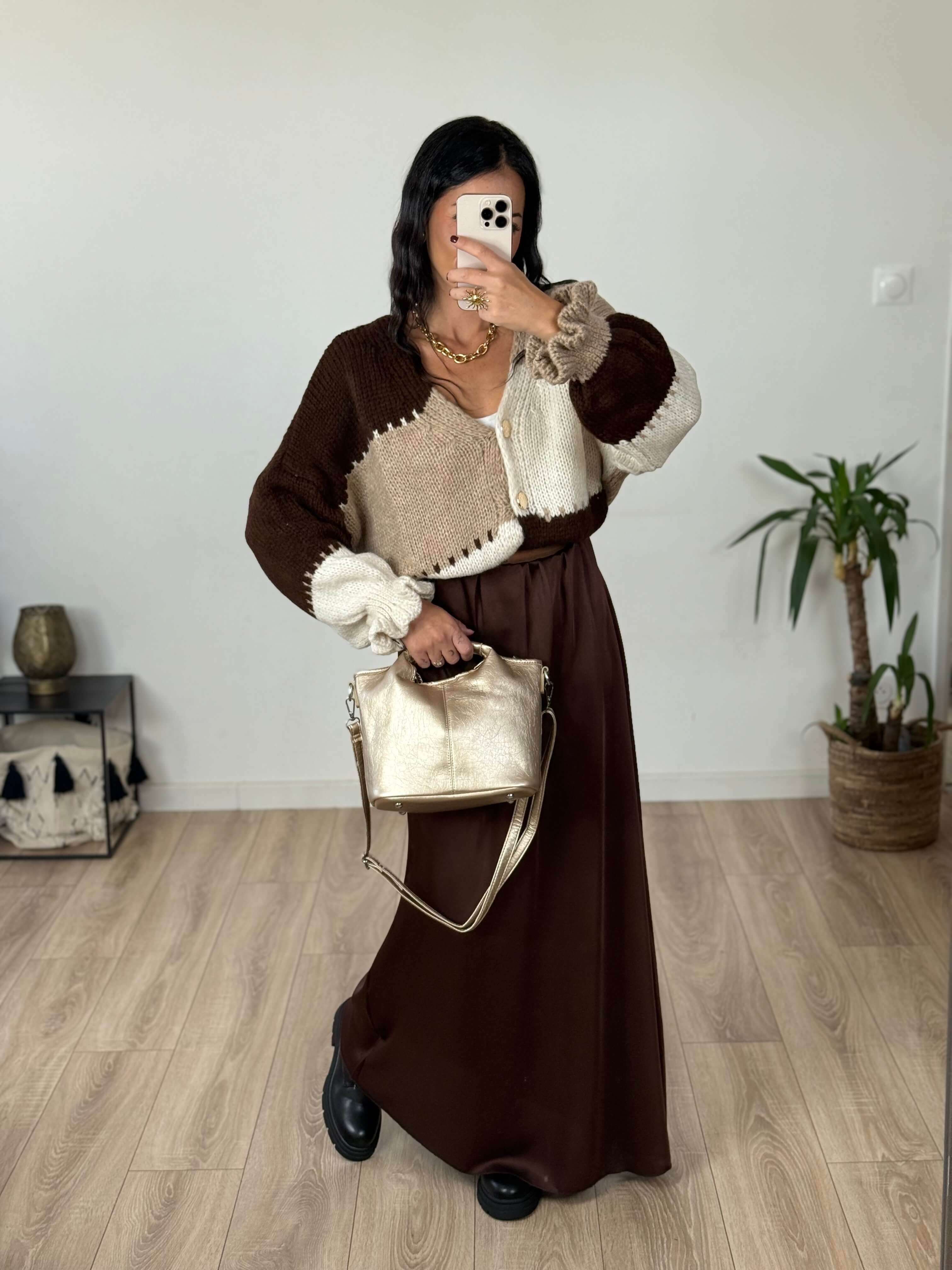 Jupe longue satin - Laure