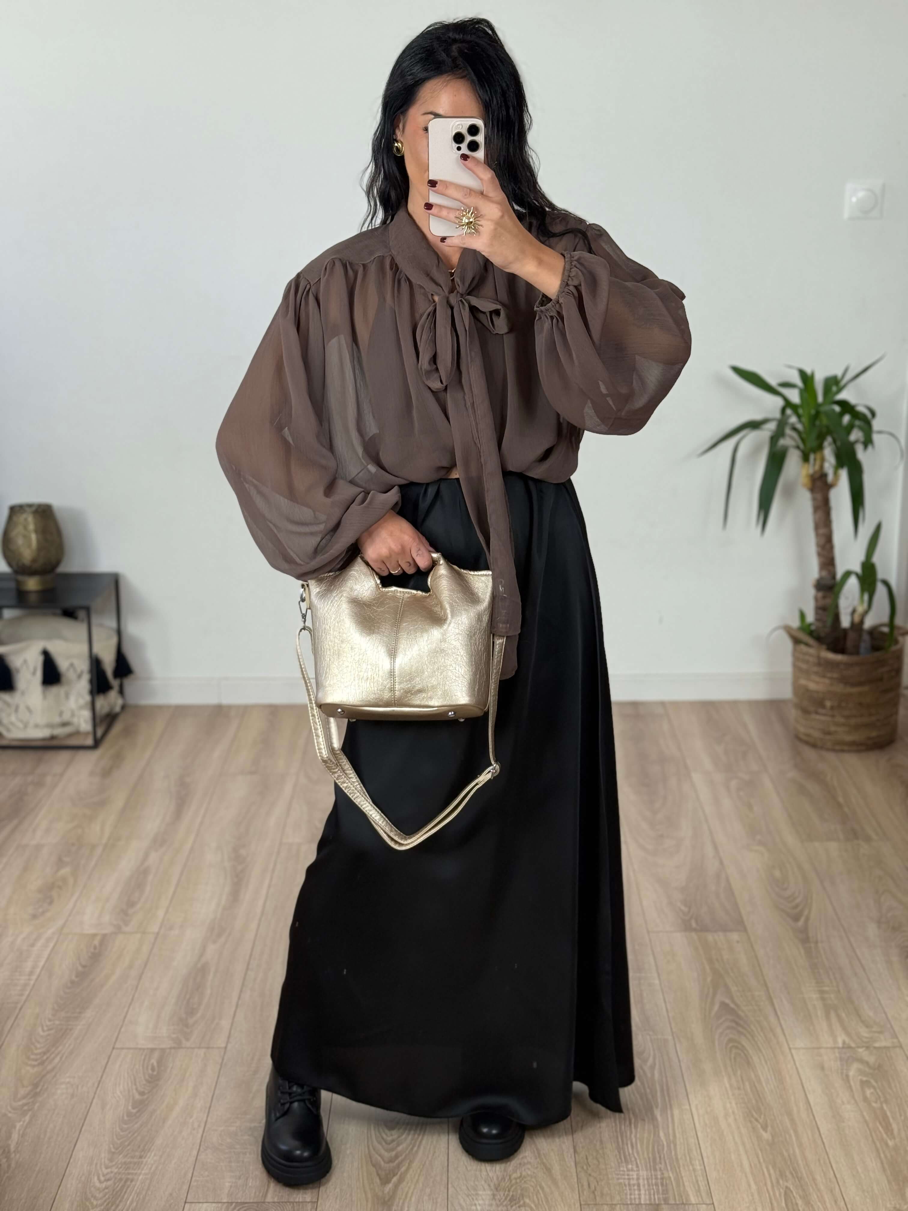 Jupe longue satin - Laure