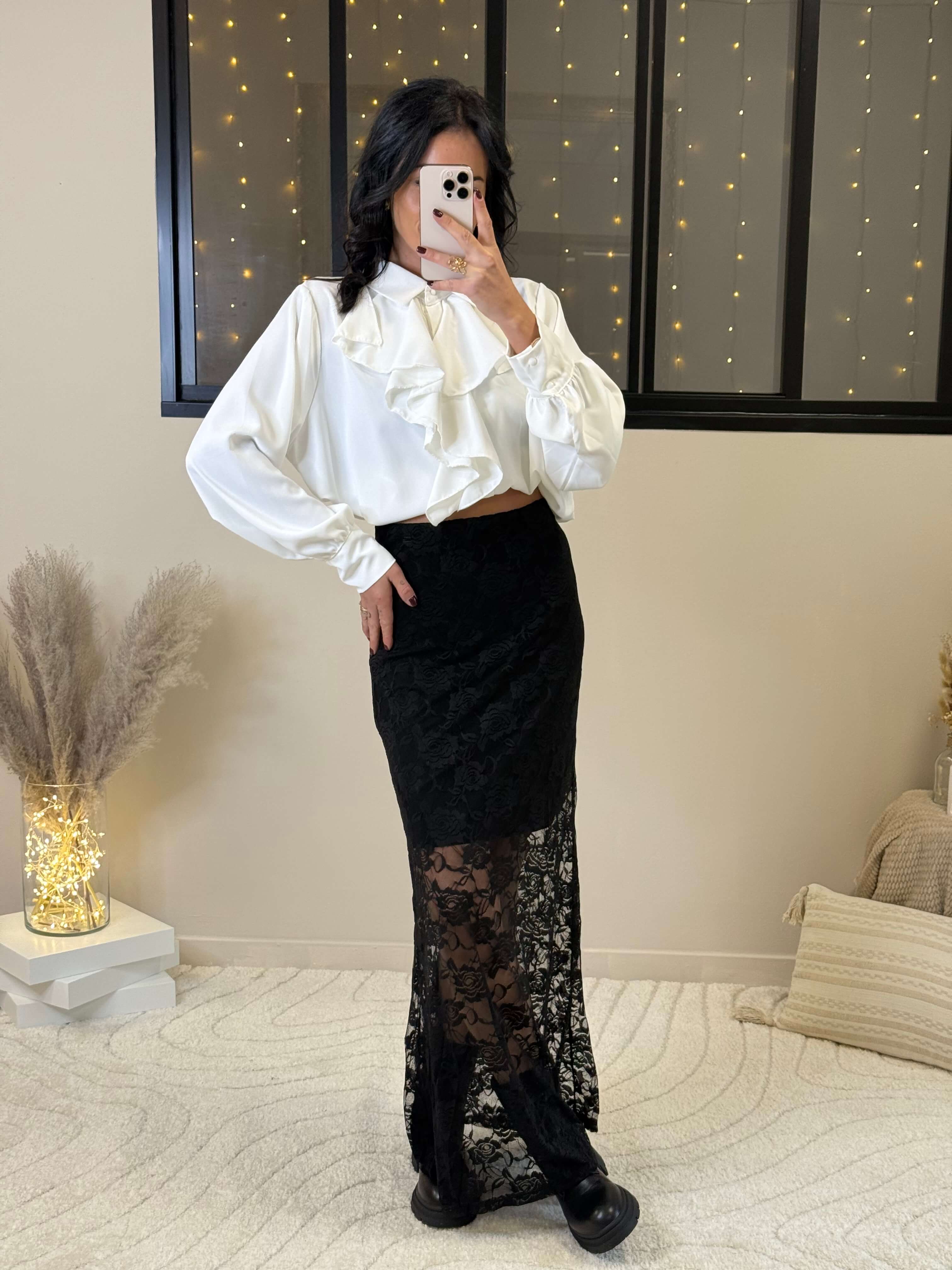 Jupe longue dentelle- Laura